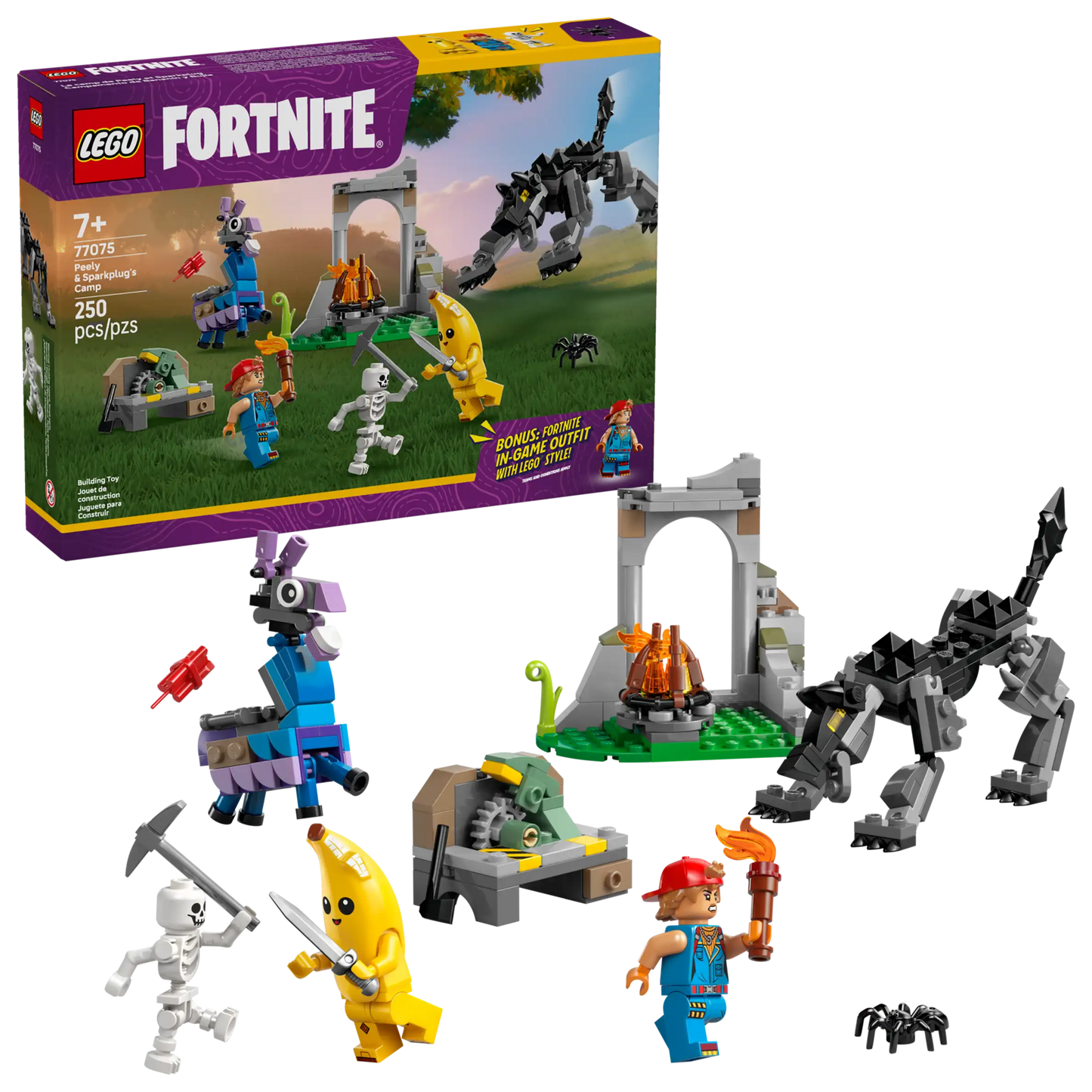 77075 Peely & Sparkplug's Camp Fortnite Lego Set