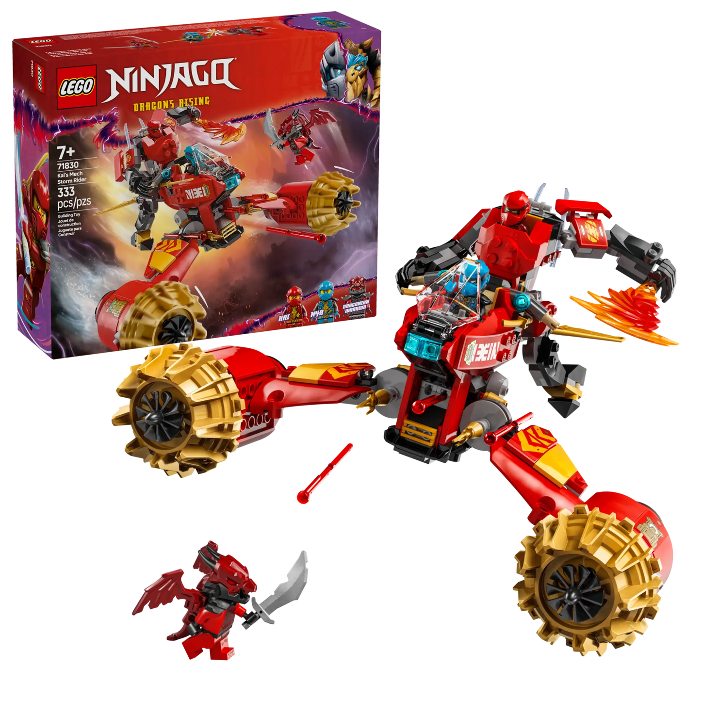 71830 Kai's Mech Storm Rider Ninjago Dragons Rising Lego Set