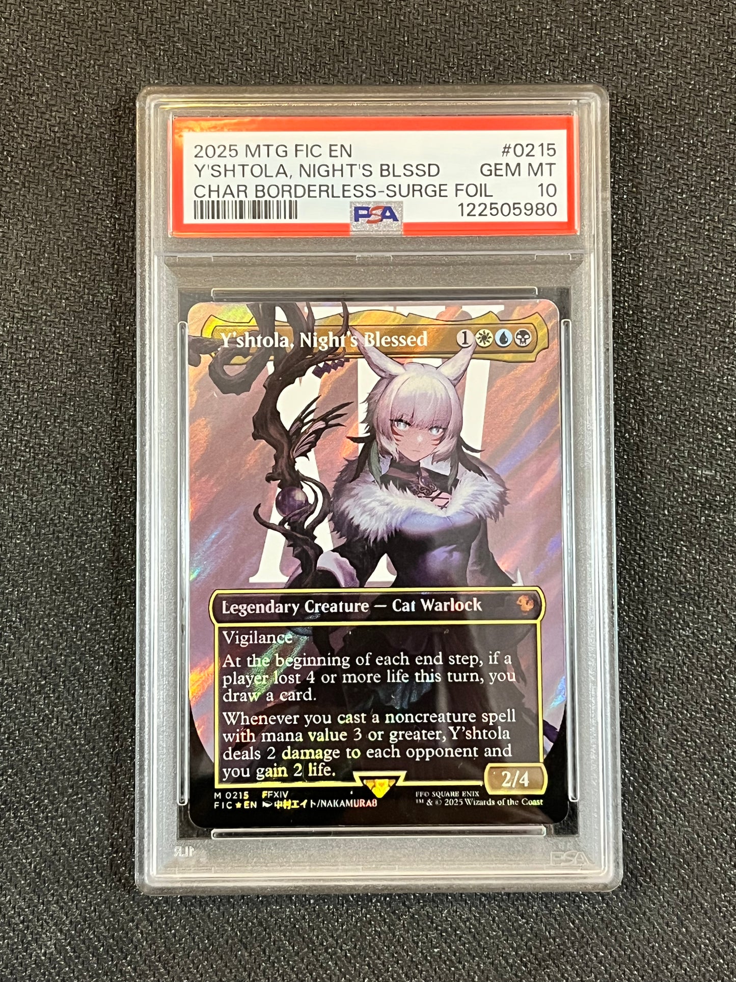 #0215 Y’shtola, Night’s Blessed (Surge Foil) Final Fantasy Commander PSA 10