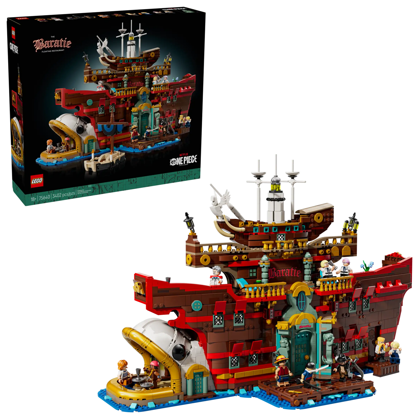 75640 The Baratíe Floating Restaurant One Piece Lego Set