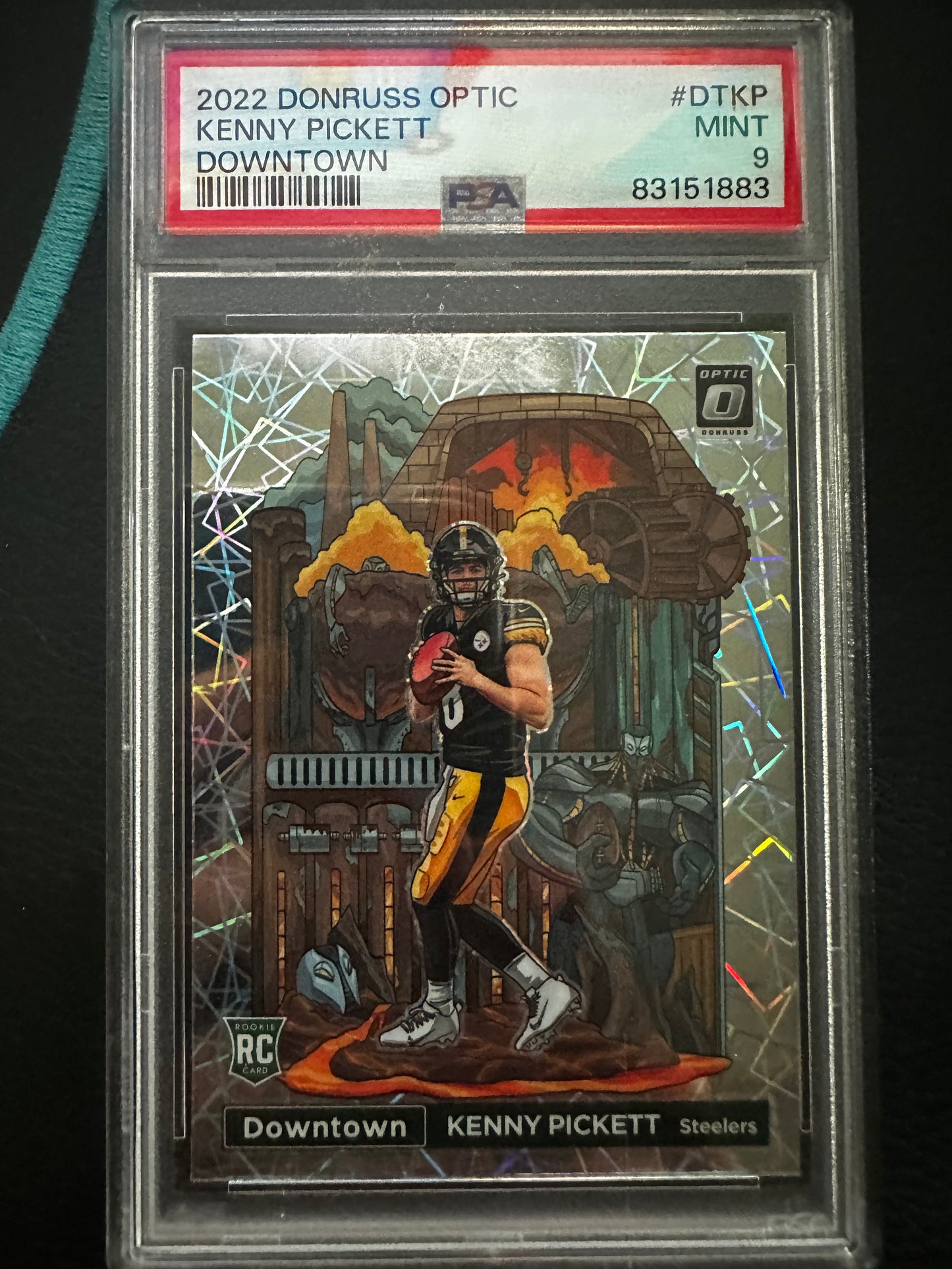 Kenny Pickett DT-KP 2022 Donruss Optic Downtown PSA 9 Pittsburgh Steelers