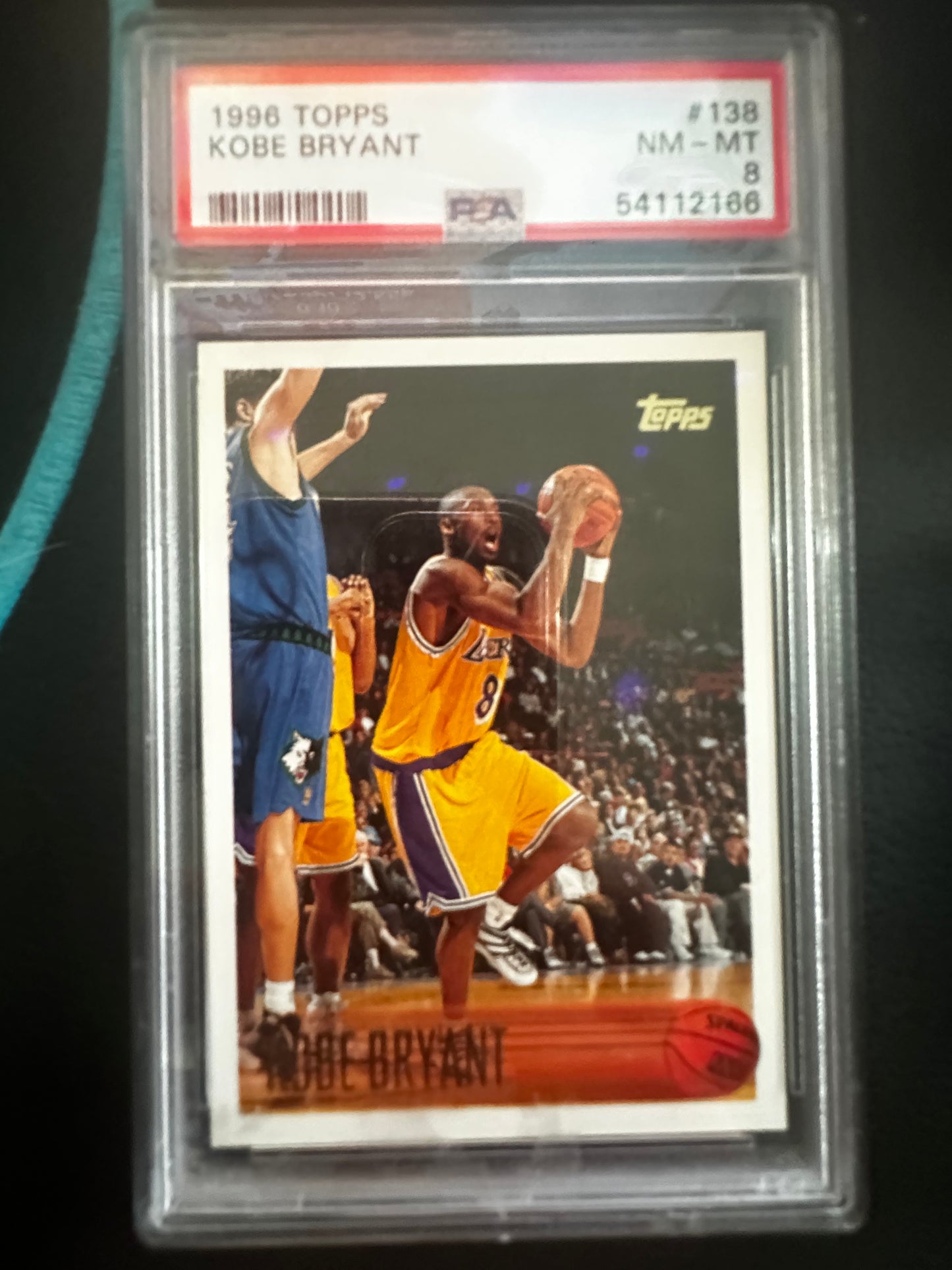 Kobe Bryant 138 1996 Topps PSA 8 Los Angeles Lakers