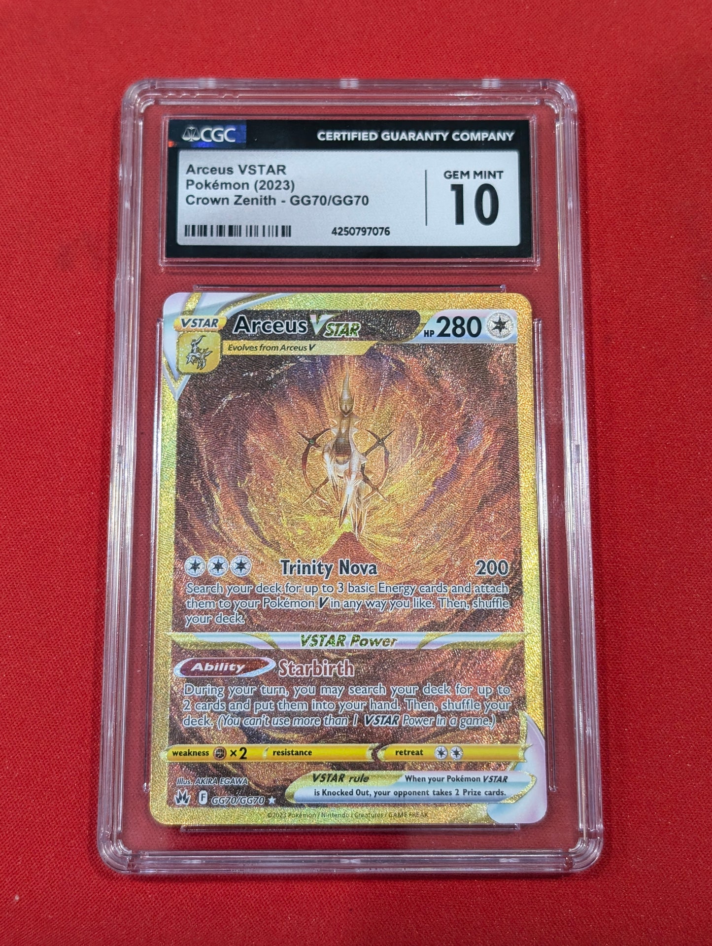 Arceus VStar #GG70 CgC 10