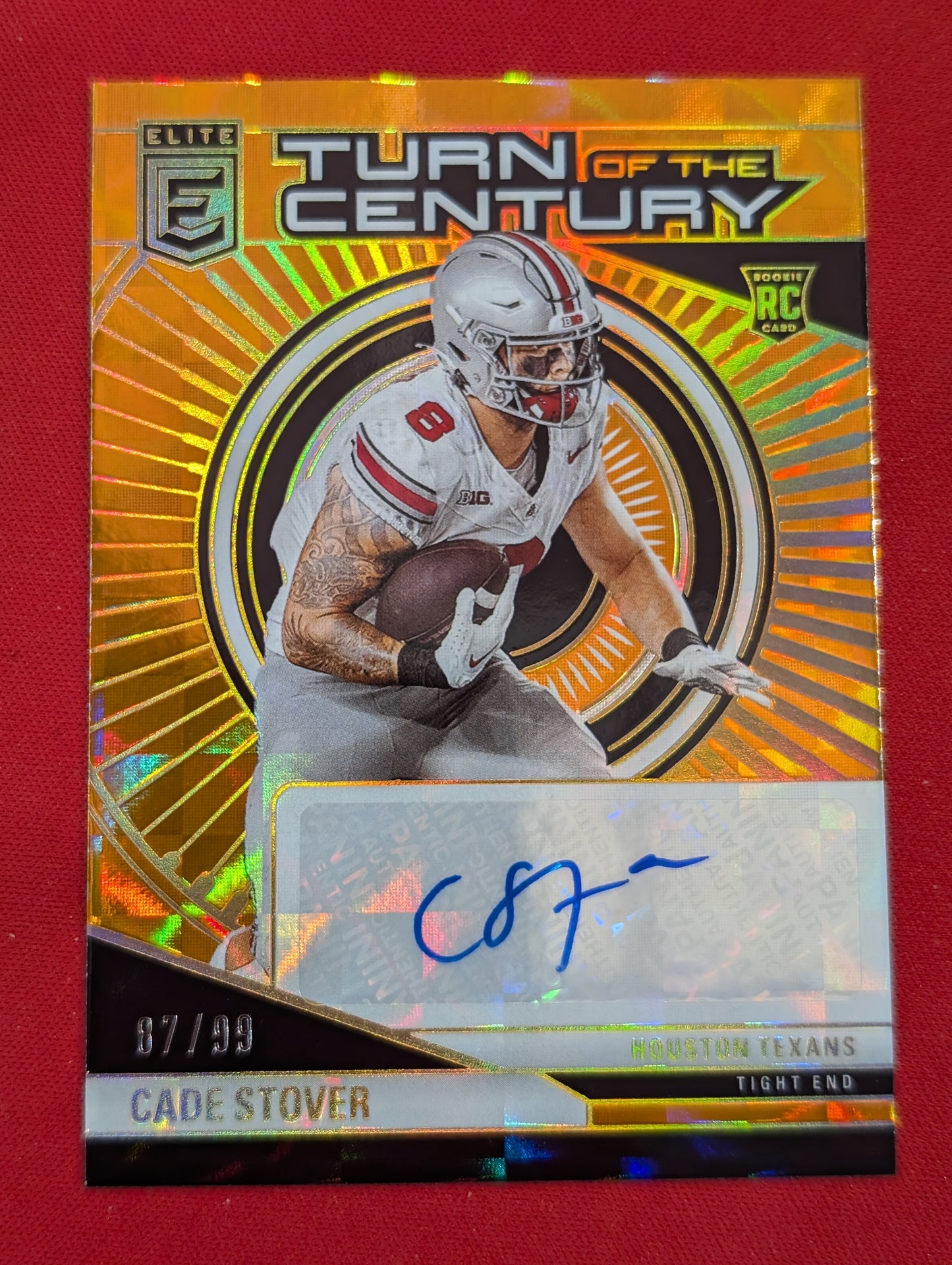 #TCA-CST Cade Stover 2024 Donruss Elite Orange Autograph #87/99