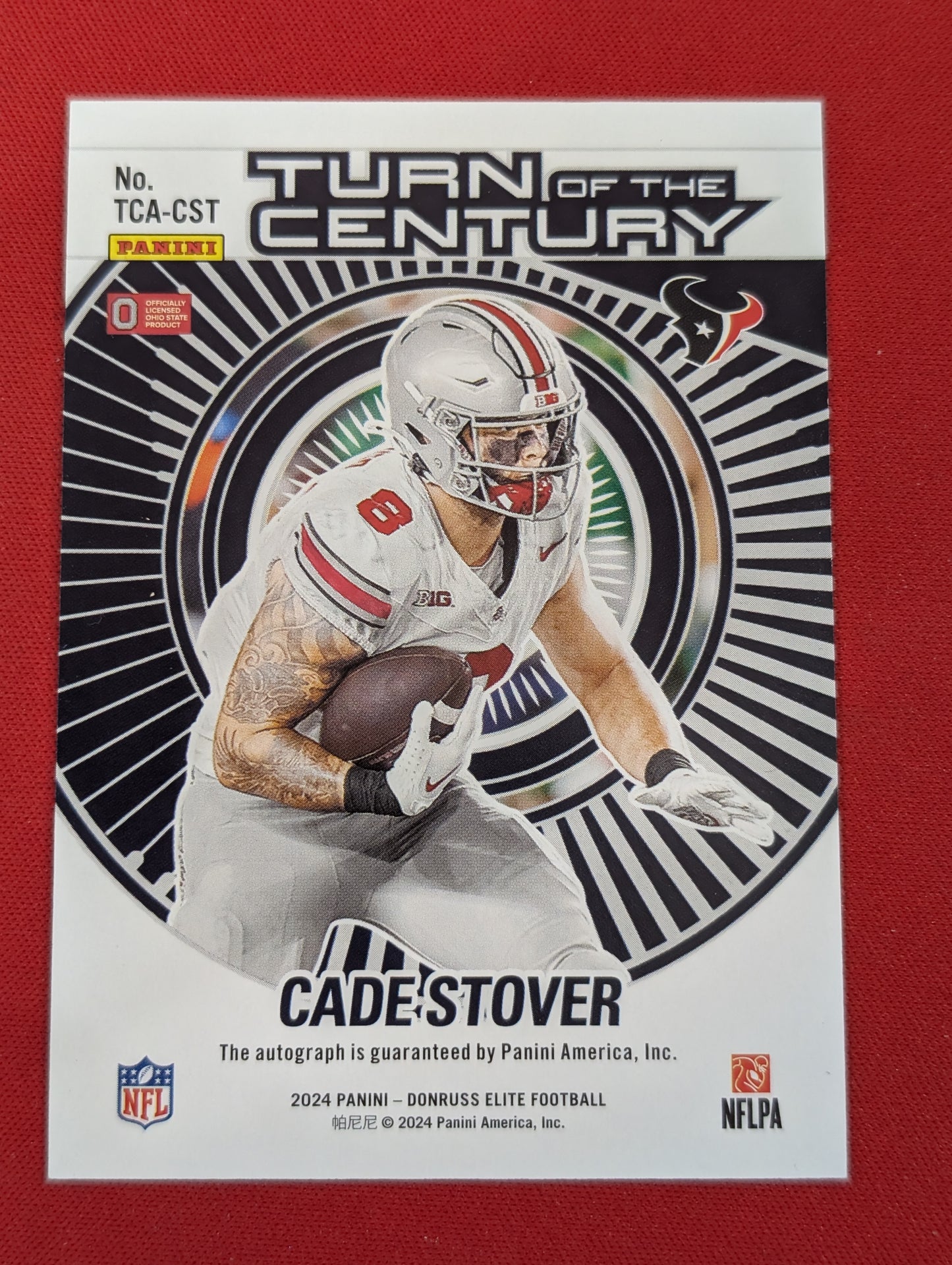 #TCA-CST Cade Stover 2024 Donruss Elite Orange Autograph #87/99