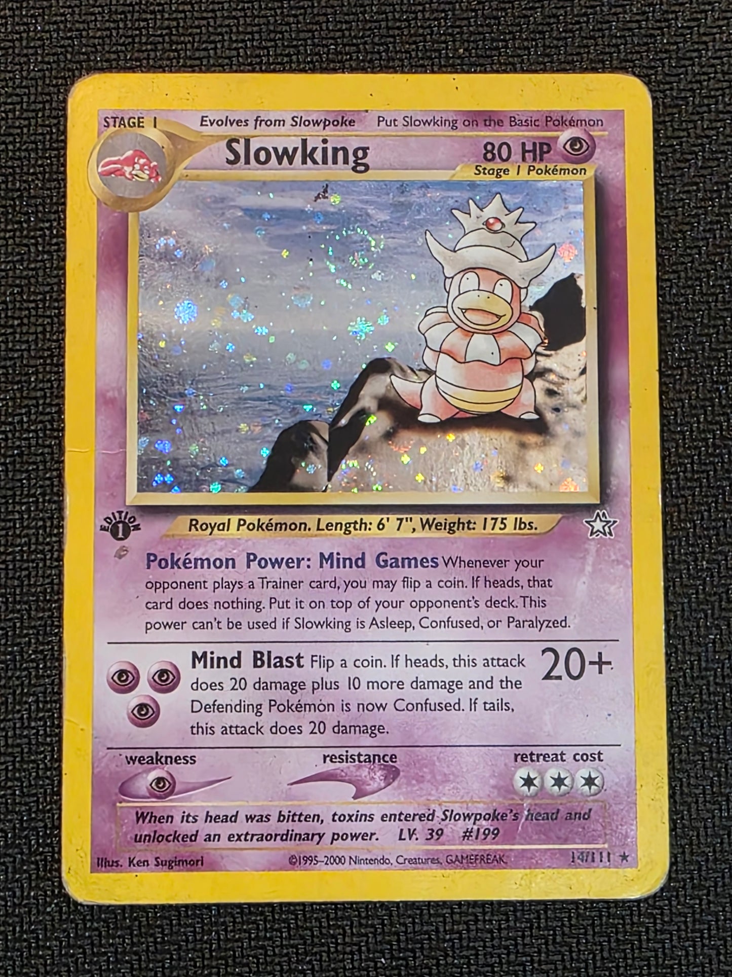 #014/111 Slowking 1st ed Neo Genesis (creased)