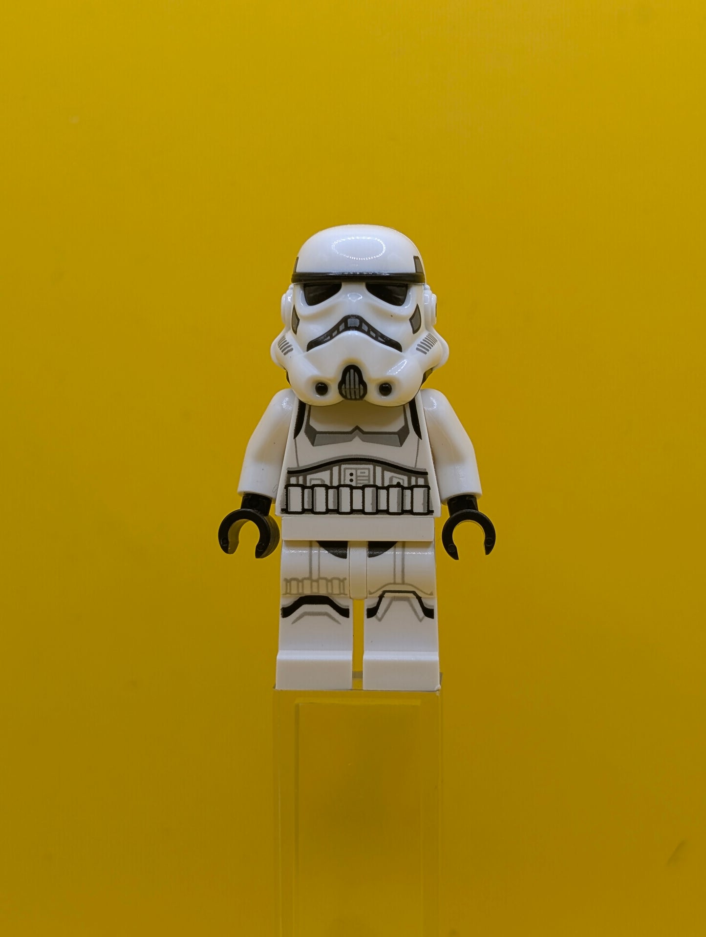 Imperial Stormtrooper sw1326 Female, Dual Molded Helmet with Light Bluish Gray Panels on Back, Shoulder Belts, Medium Brown Head Star Wars Lego Minifigure