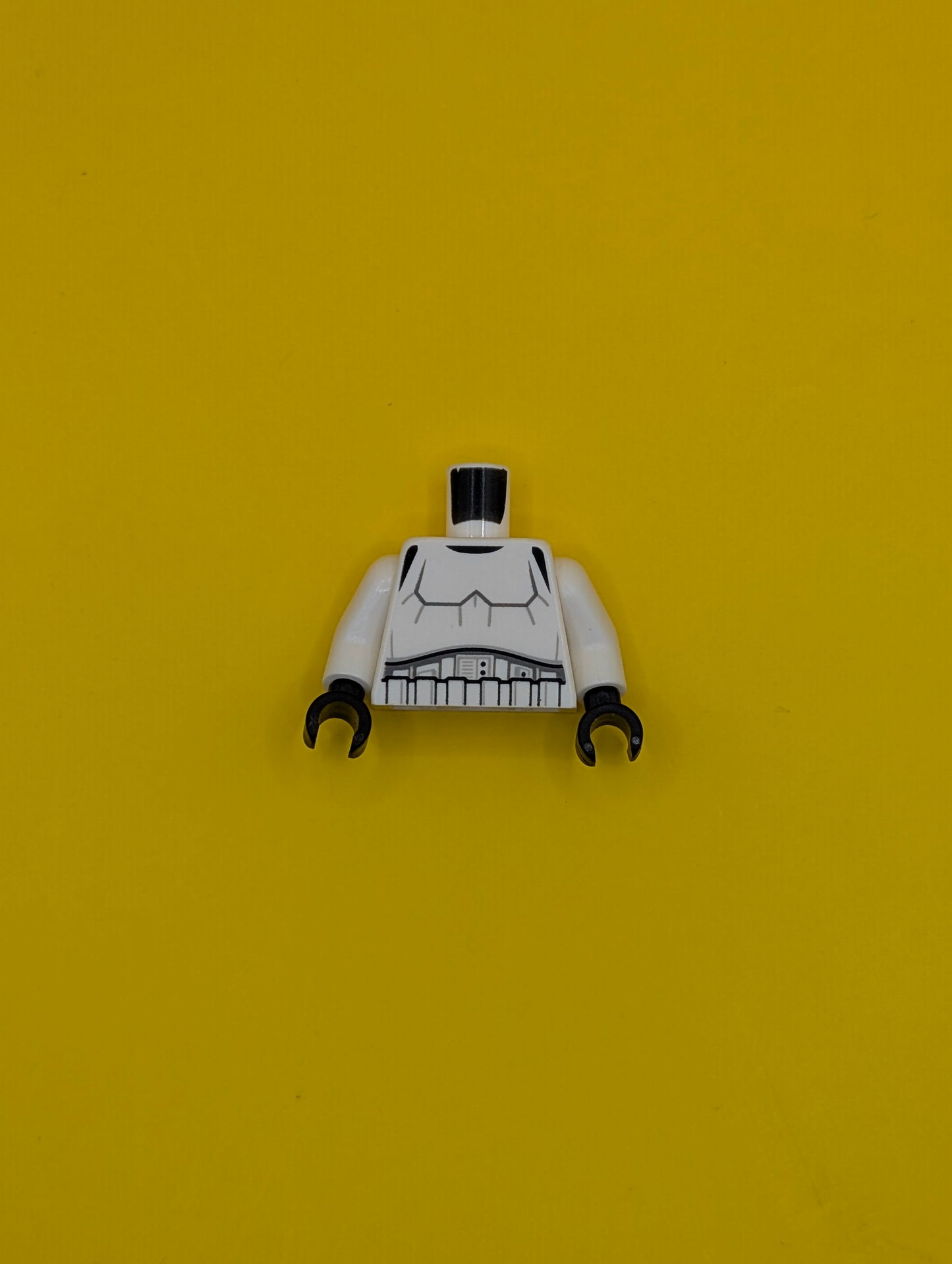 Torso SW Armor Stormtrooper, Detailed Armor without Shoulder Belts Pattern / White Arms / Black Hands 973pb1712c01 Lego