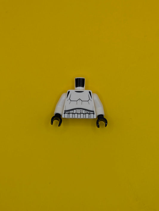 Torso SW Armor Stormtrooper, Detailed Armor without Shoulder Belts Pattern / White Arms / Black Hands 973pb1712c01 Lego
