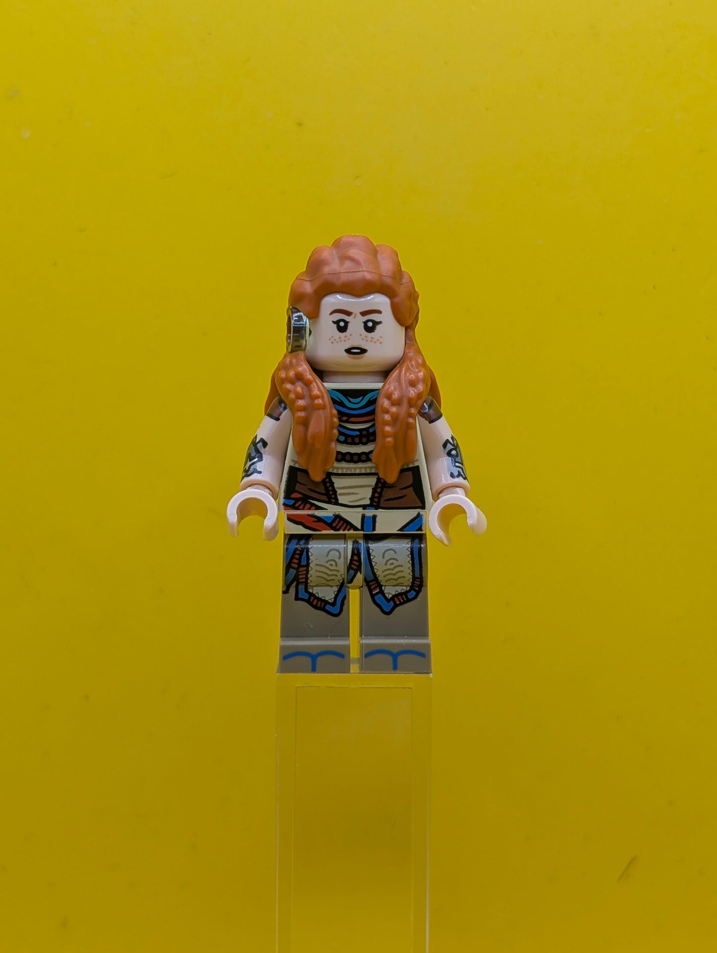 Aloy hfw001 Lopsided Closed Mouth / Surprised Open Mouth Horizan Lego Minifigure