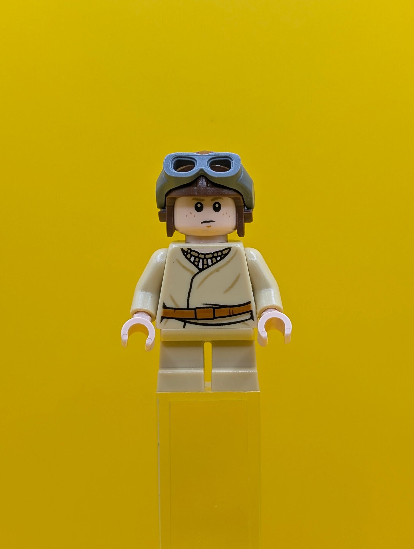 Anakin Skywalker sw1001 Short Legs, Reddish Brown Aviator Cap Star Wars Lego Minifigure
