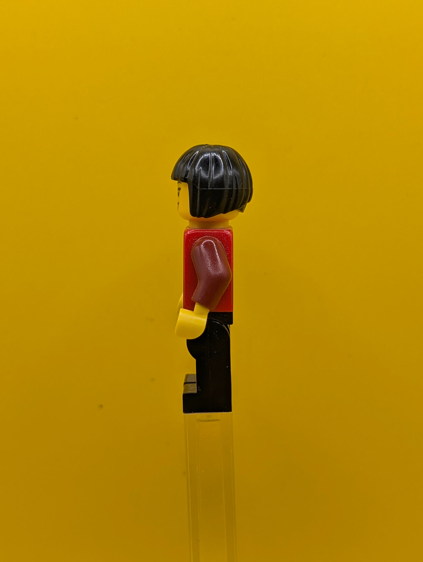 Female Corset cty0327 with Gold Panel Front and Lace Up Back Pattern, Black Legs, Black Bob Cut Hair City Lego Set