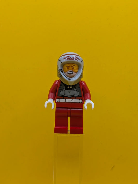 Rebel Pilot A-wing sw0757 (Open Helmet, Red Jumpsuit) Star Wars Lego Minifigure