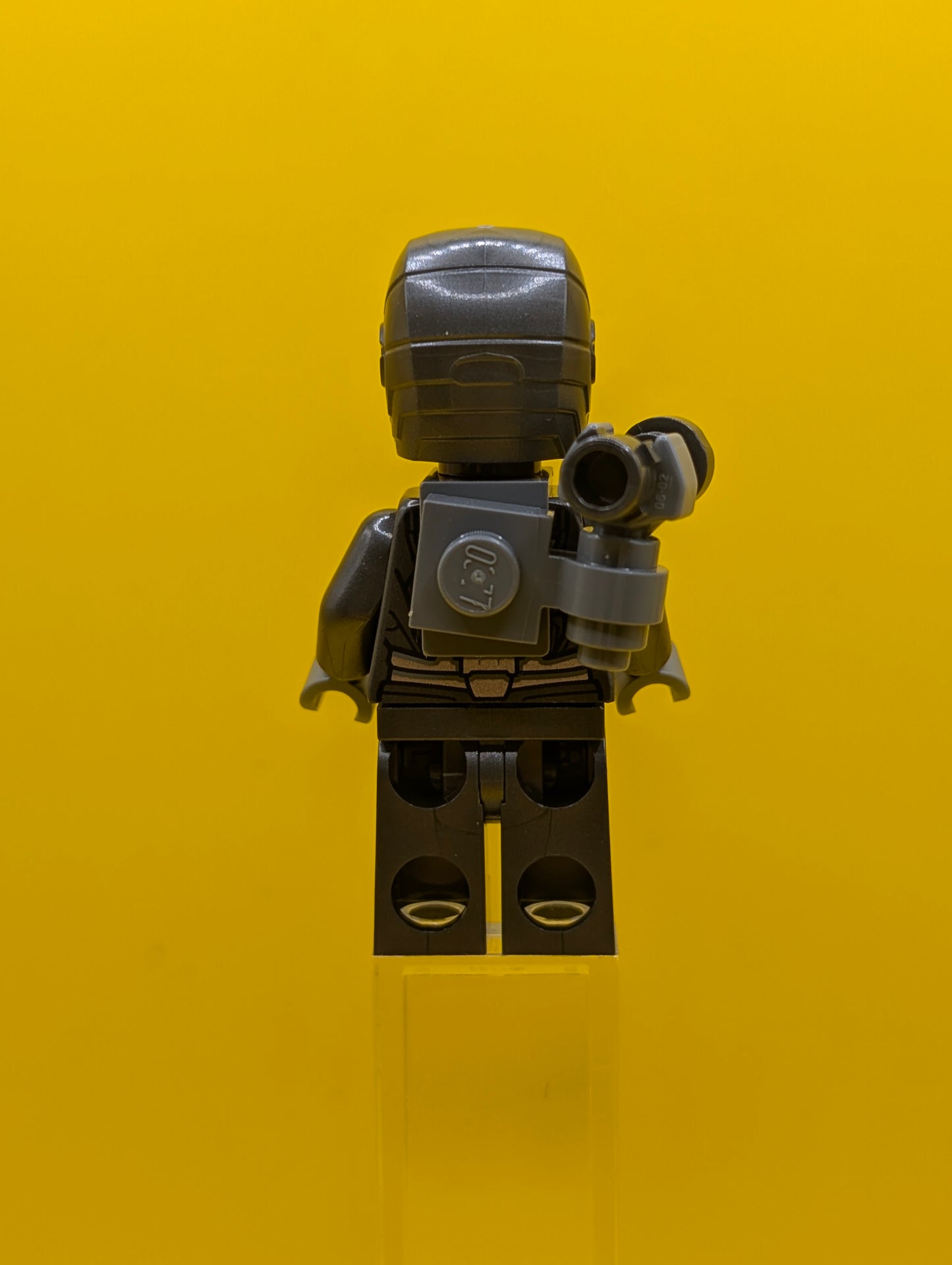 War Machine sh0819 Pearl Dark Gray and Silver Armor with Backpack Marvel Lego Minifigure