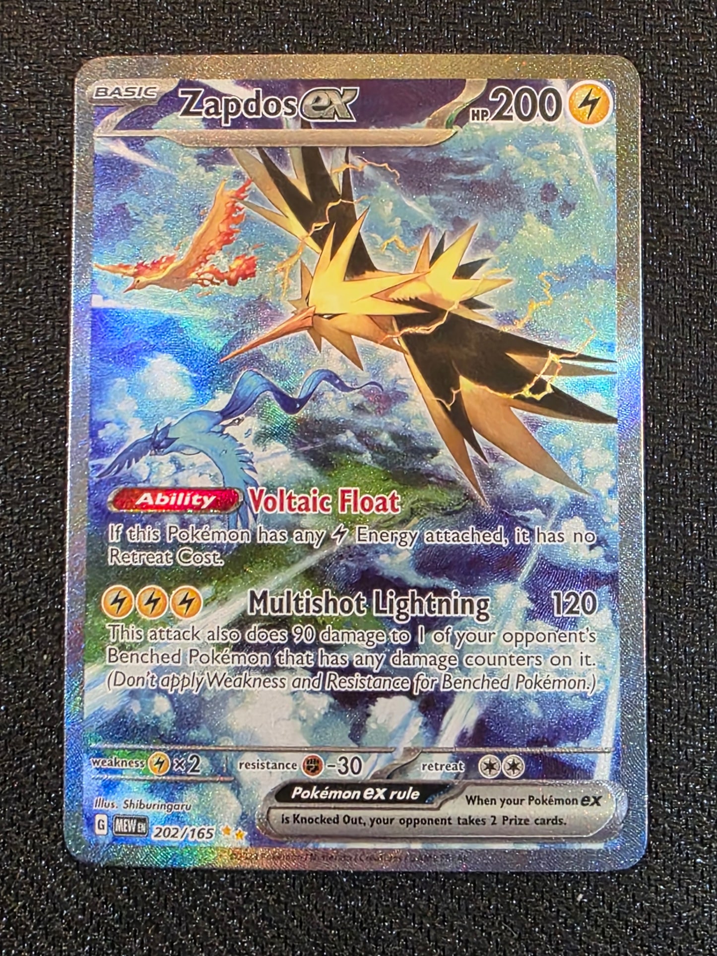#202/165 Zapdos ex SV: Scarlet & Violet 151