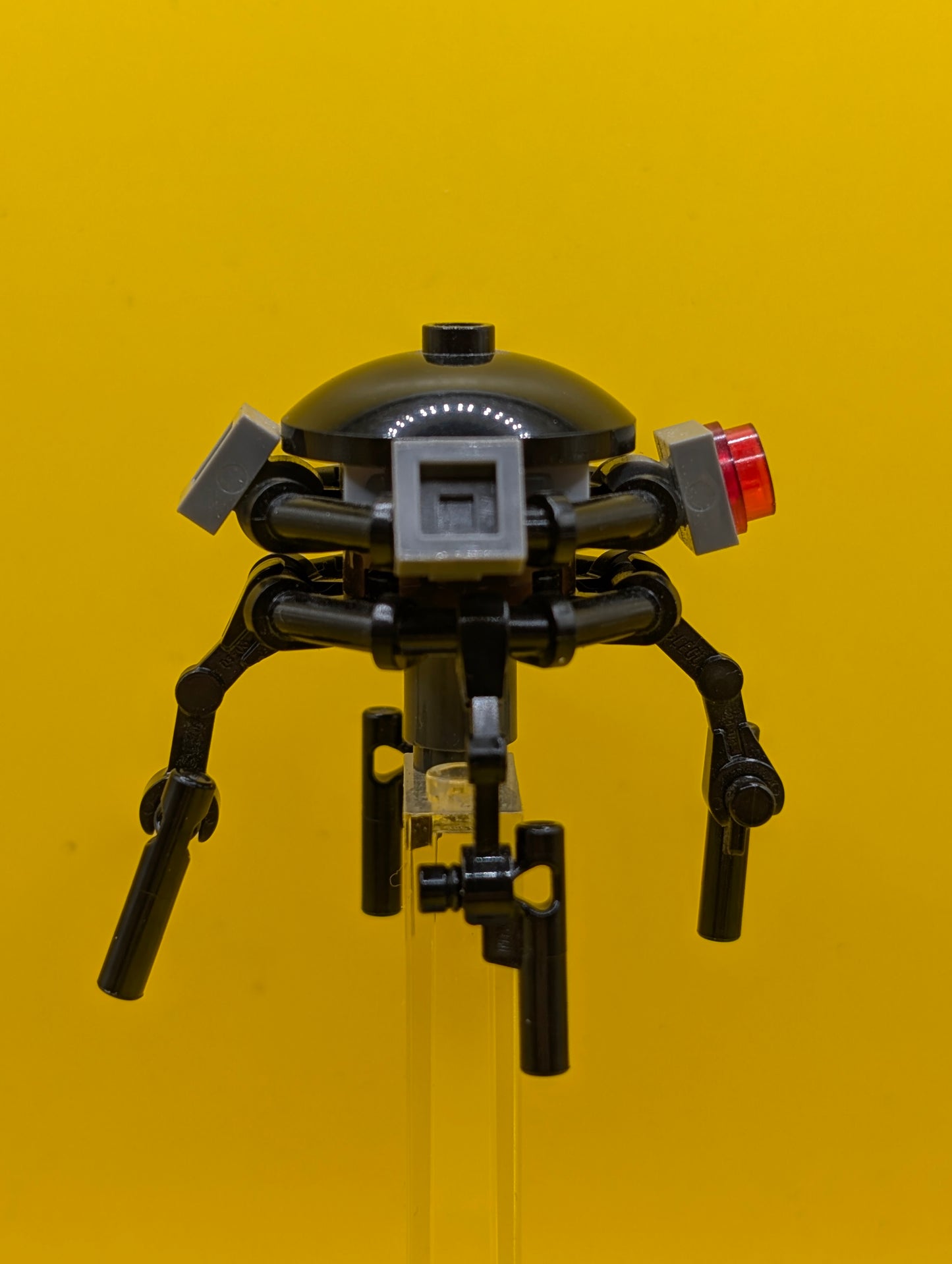 Imperial Probe Droid sw0712 Dark Bluish Gray Sensors, Reddish Brown Round Plate Inside Star Wars Lego Minifigure