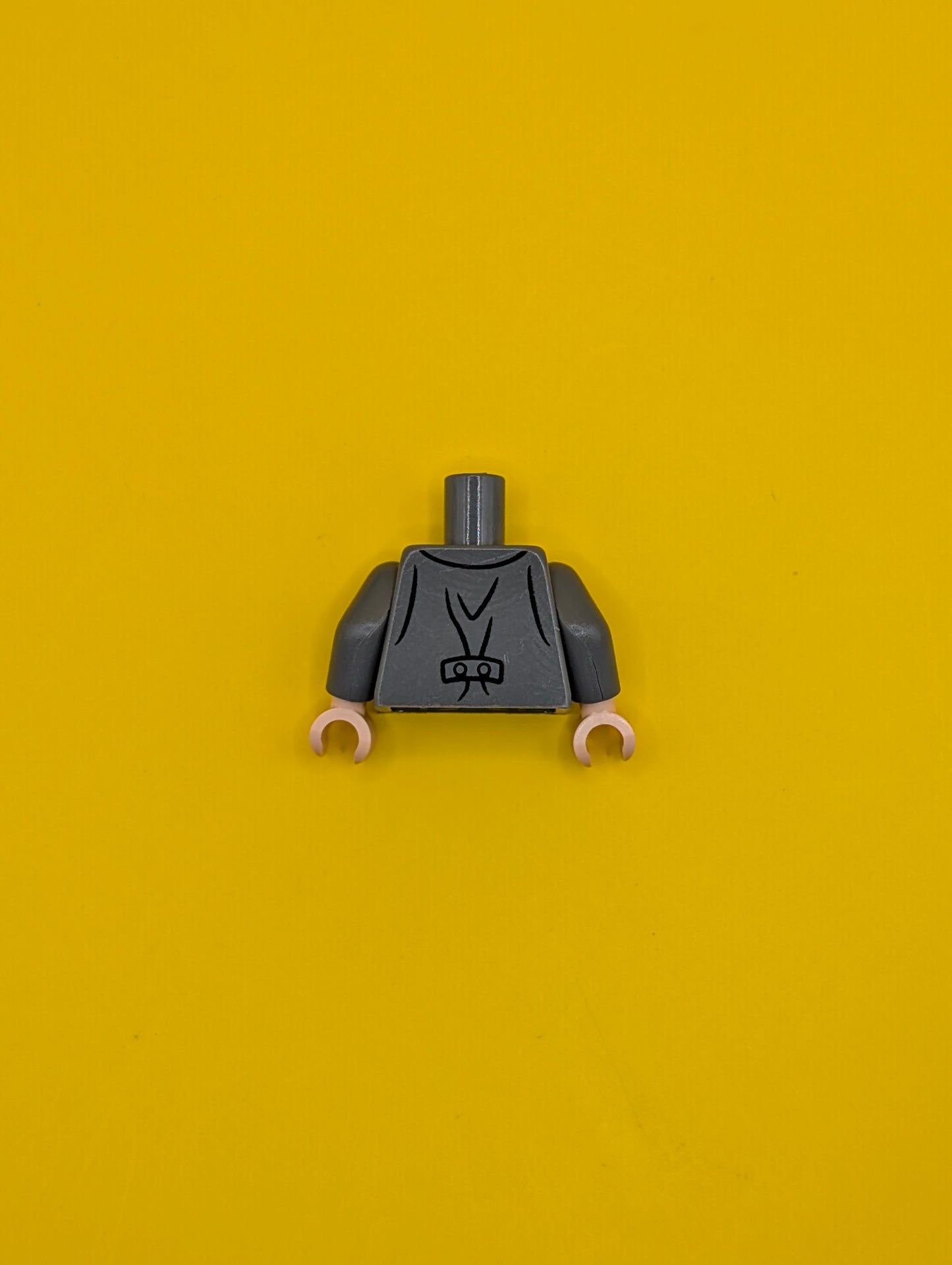 Torso Suit Jacket Open over Olive Green Vest, Tan Shirt, Black Tie, Light Nougat Neck Pattern / Dark Bluish Gray Arms / Light Nougat Hands 973pb3220c01 Lego