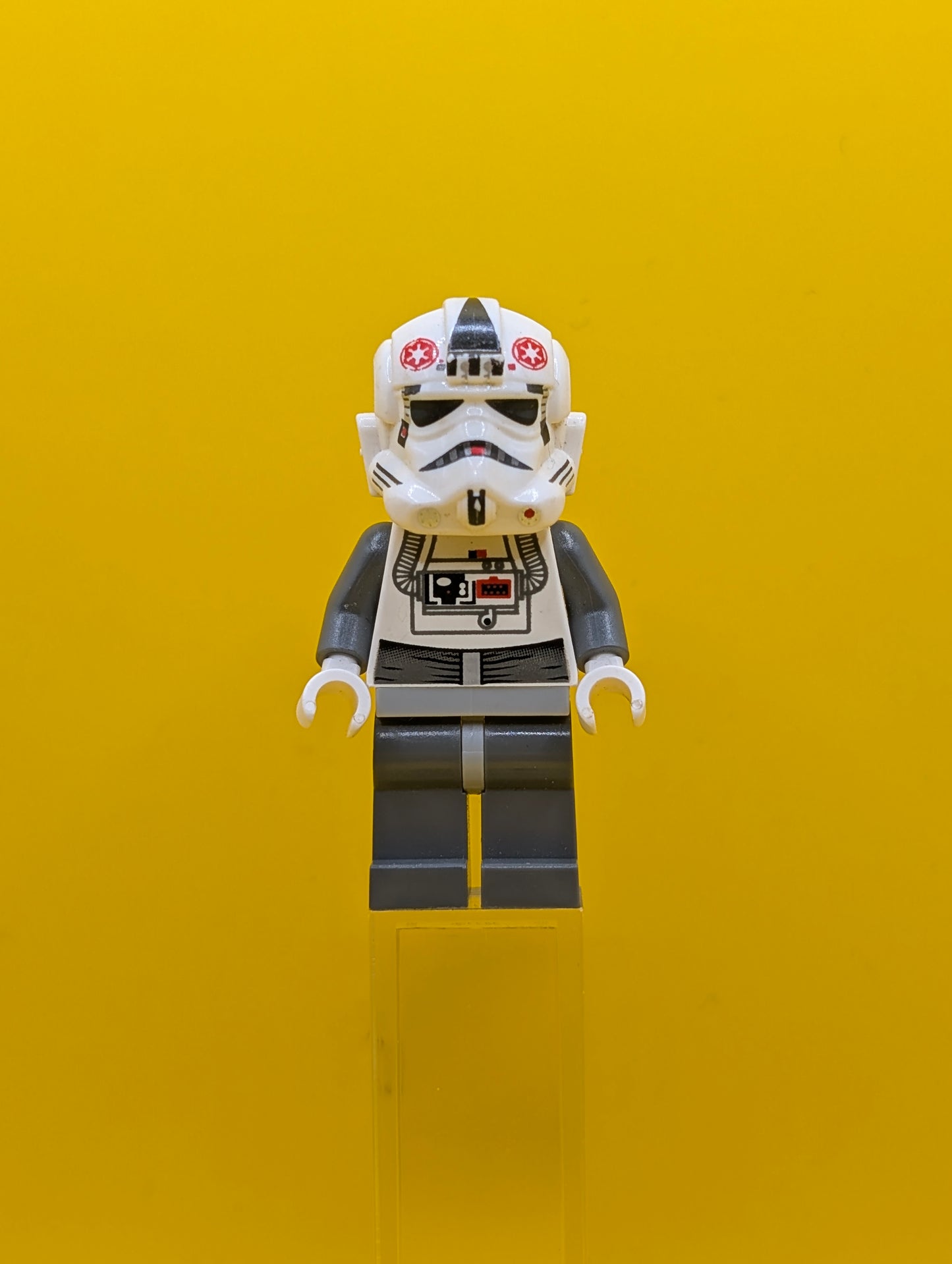 AT-AT Driver sw0262 Red Imperial Logo, Bluish Grays, Black Head, Stormtrooper Type 2 Helmet Star Wars Lego Minifigure
