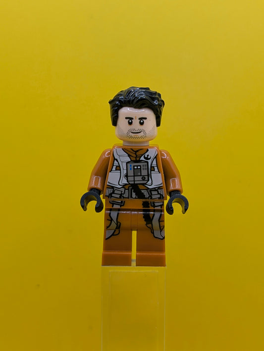 Poe Dameron sw0931 (Pilot Jumpsuit, Hair Swept Left Tousled) Star Wars Lego Minifigure