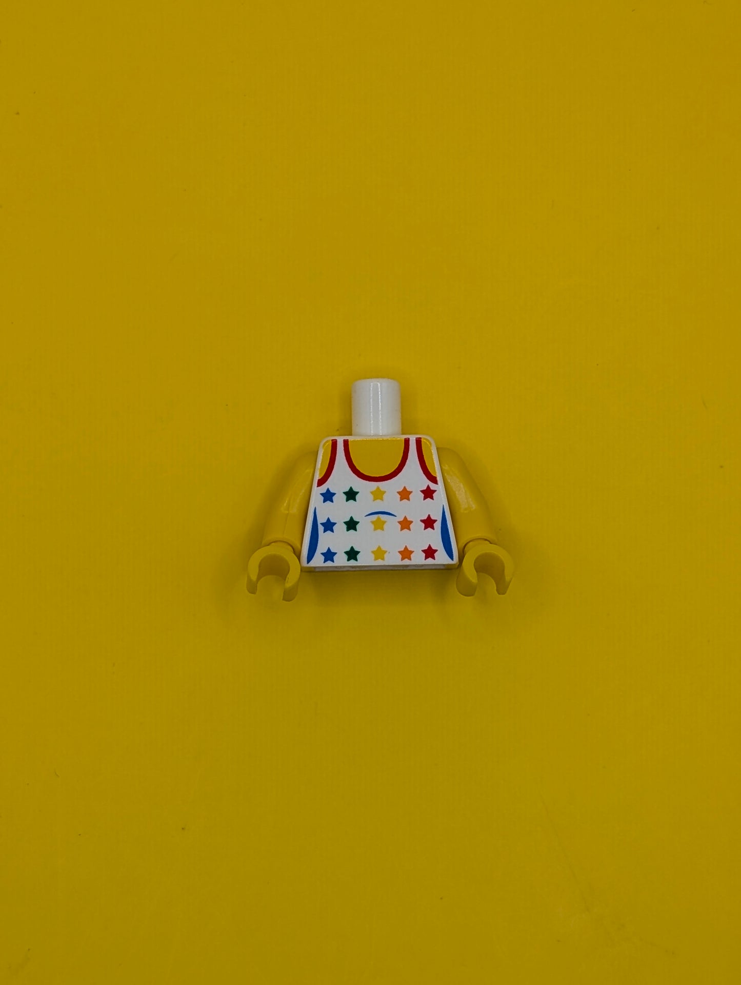 Torso Female Tank Top with Rainbow Stars, Yellow Neck and Shoulders Pattern / Yellow Arms / Yellow Hands 973pb0567c01 Lego