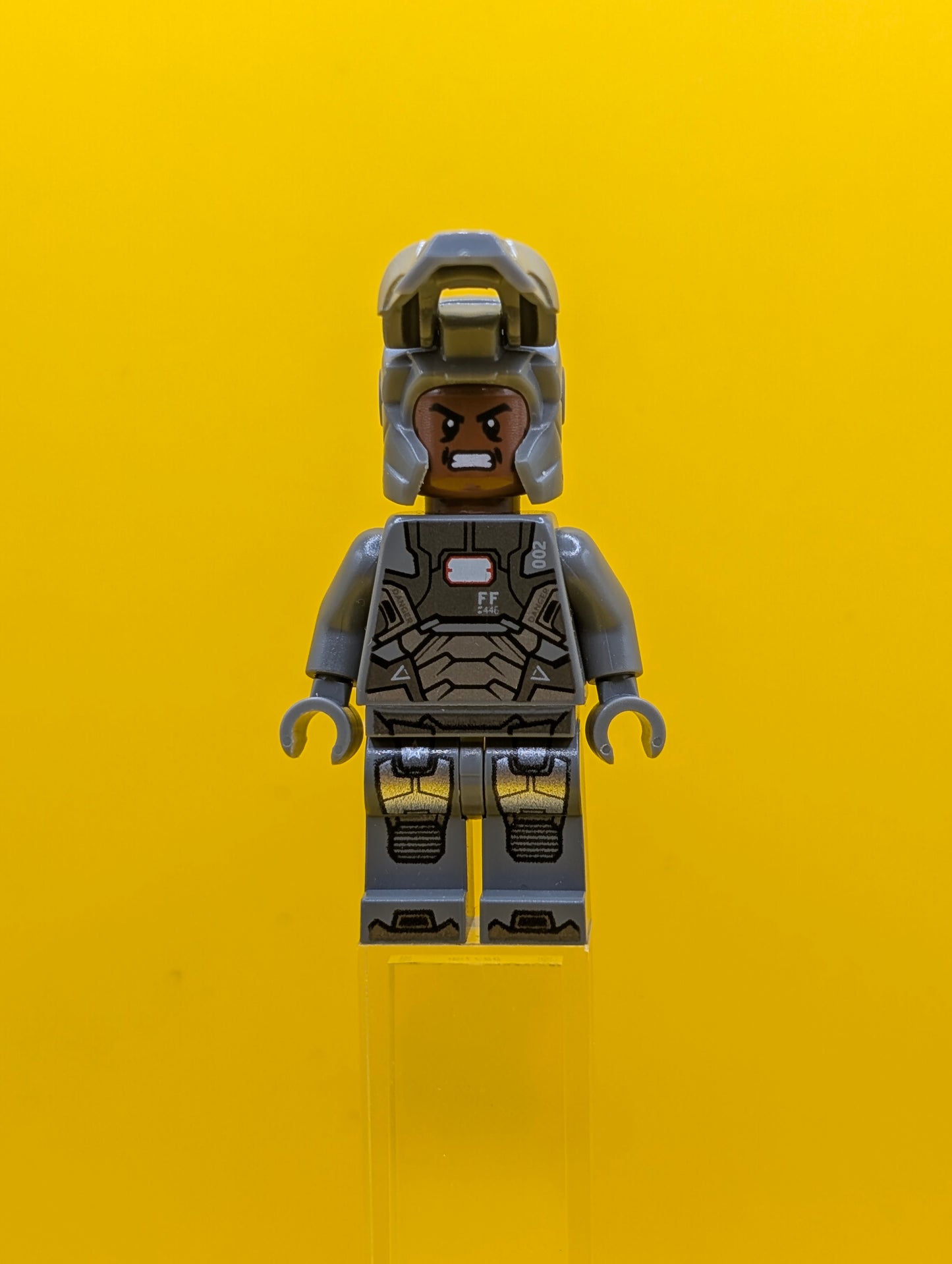 War Machine sh0066 Dark Bluish Gray and Silver Armor with Backpack Marvel Lego Minifigure