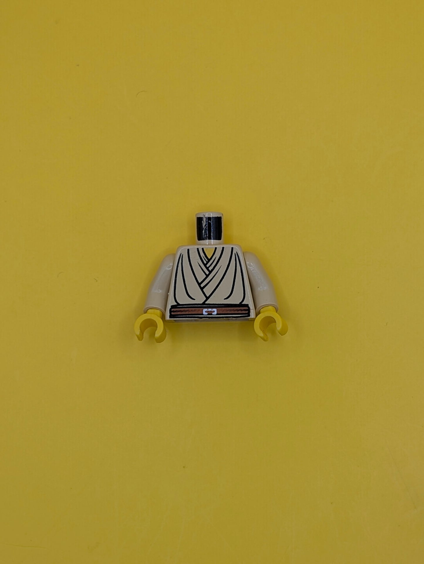 Torso SW Layered Shirt, Brown Belt Pattern / Tan Arms / Yellow Hands 973px58c01 Lego
