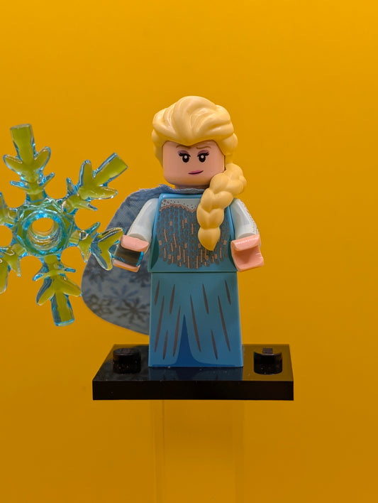 Elsa coldis2-9 Disney, Series 2 (Complete Set with Stand and Accessories) Cmf Lego Minifigure