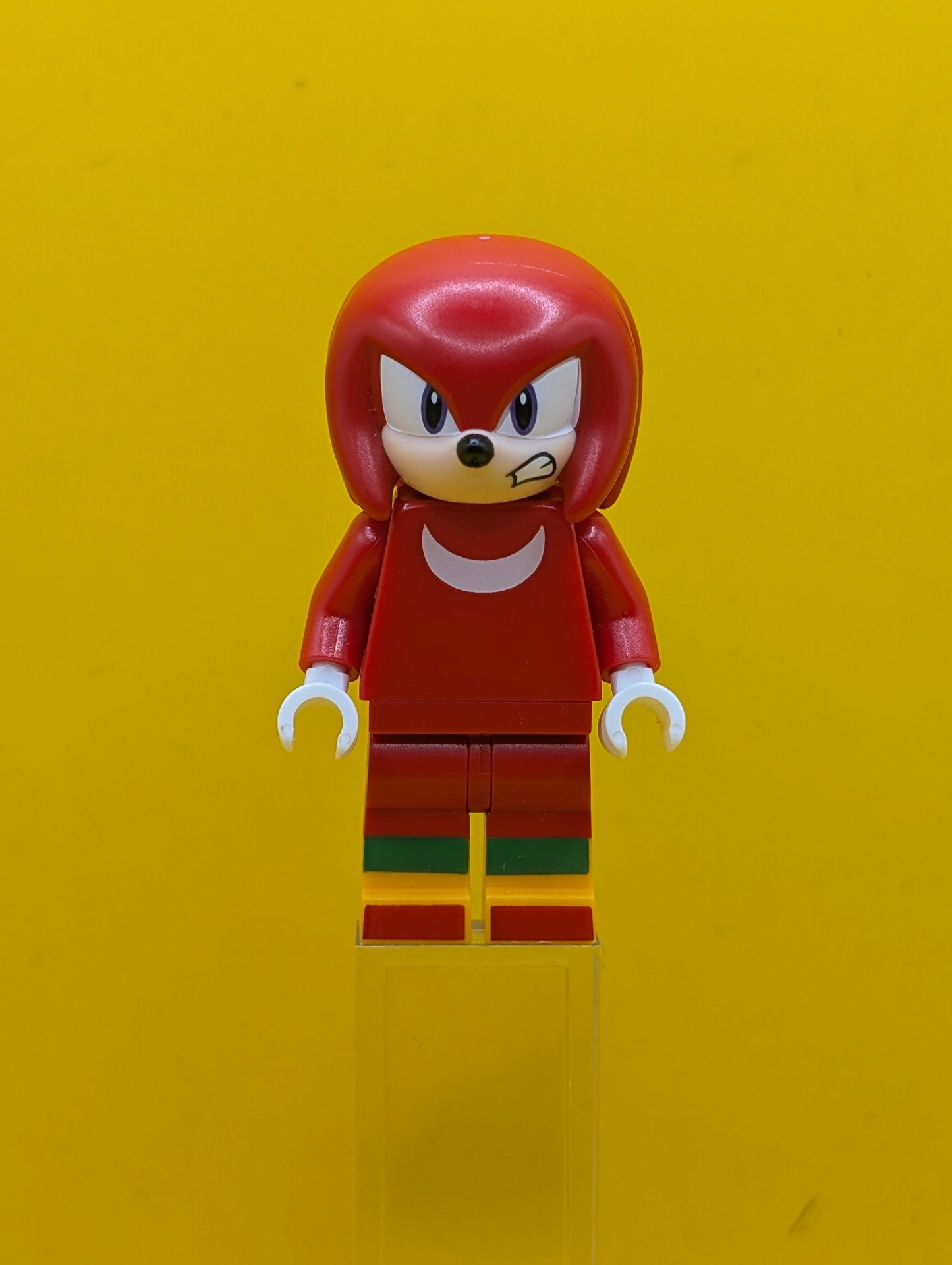 Knuckles son021 Scowl Sonic The Hedgehog Lego Minifigure
