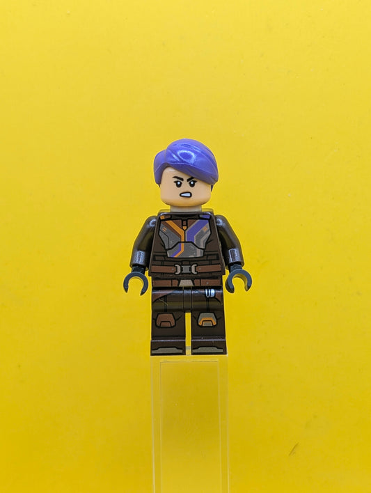 Sabine Wren sw1395 Dark Brown Armor, Dark Purple Hair Star Wars Lego Minifigure