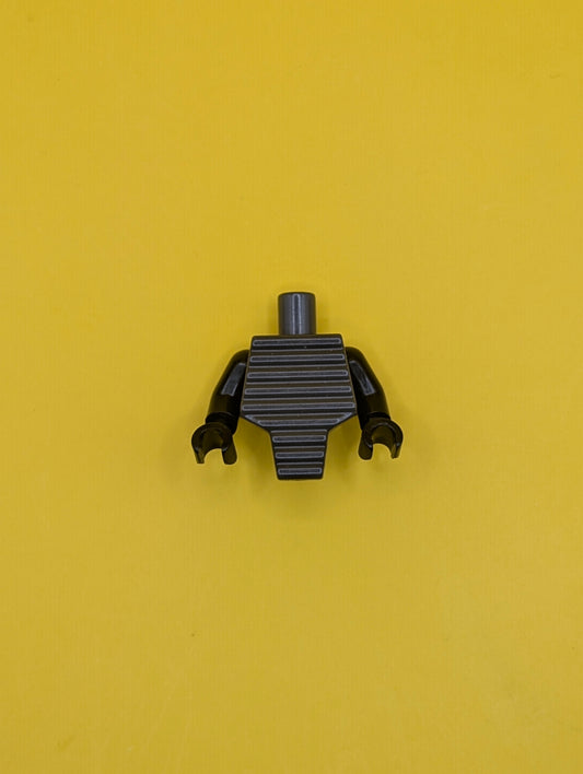 98127c01 Torso, Modified Short with Ridged Armor / Black Arms / Black Hands Lego Part