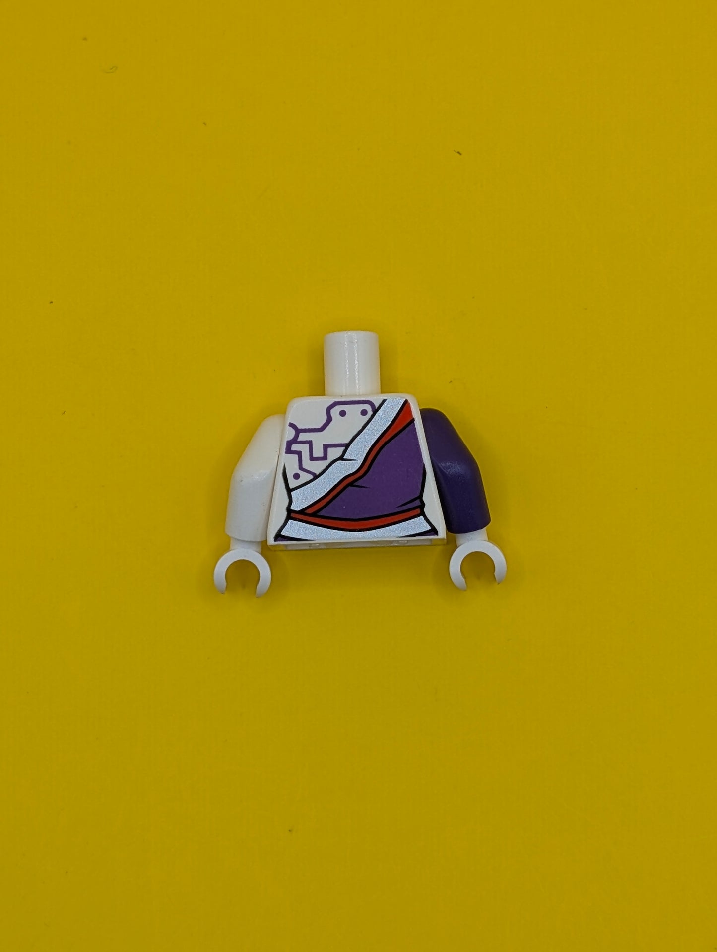 Torso Ninjago Dress with Silver Sash and Purple Circuitry Pattern / White Arm Left / Dark Purple Arm Right / White Hands 973pb1580c01 Lego