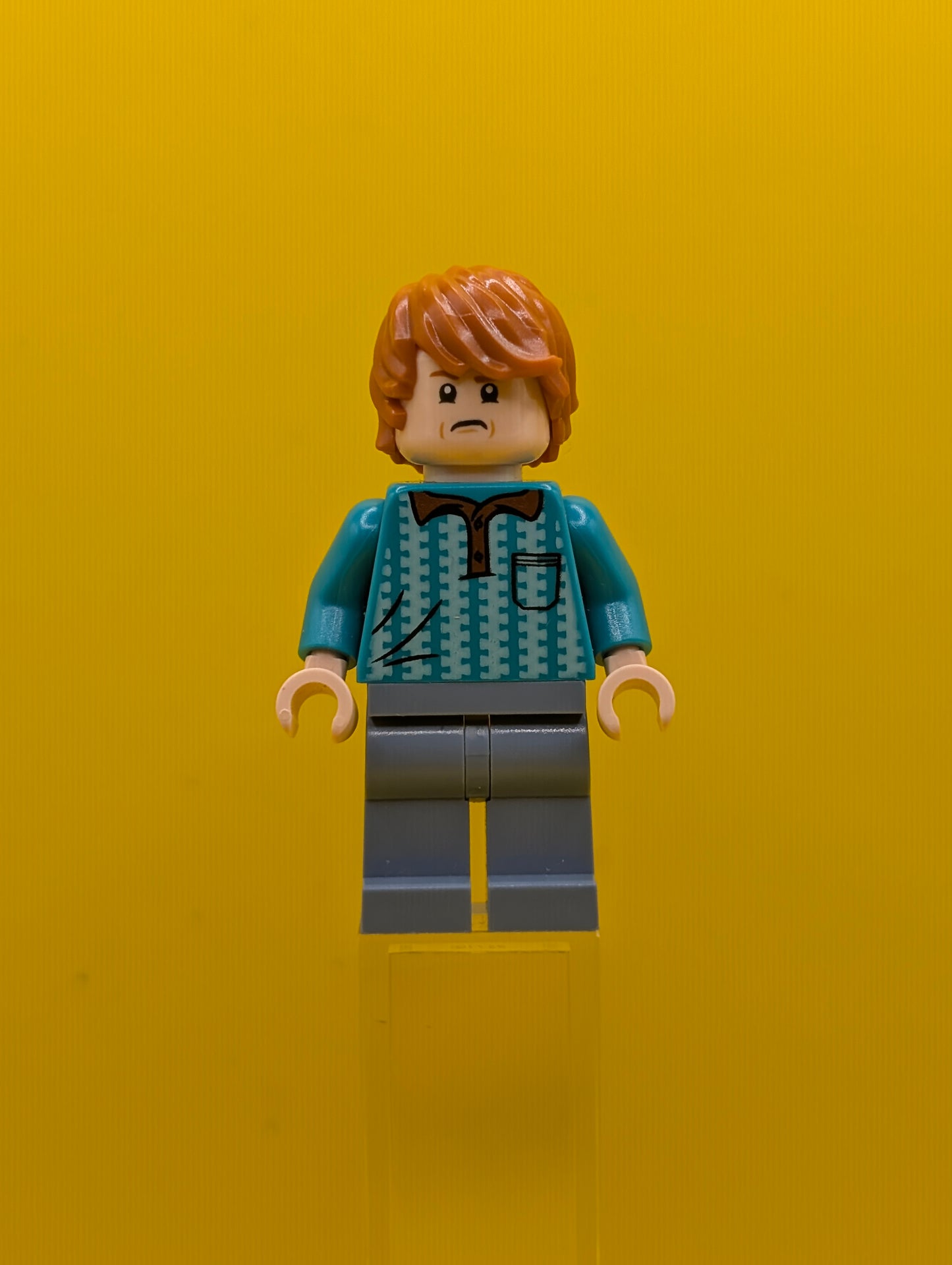 Ron Weasley hp231 Dark Turquoise Polo Shirt Harry Potter Lego Minifigure