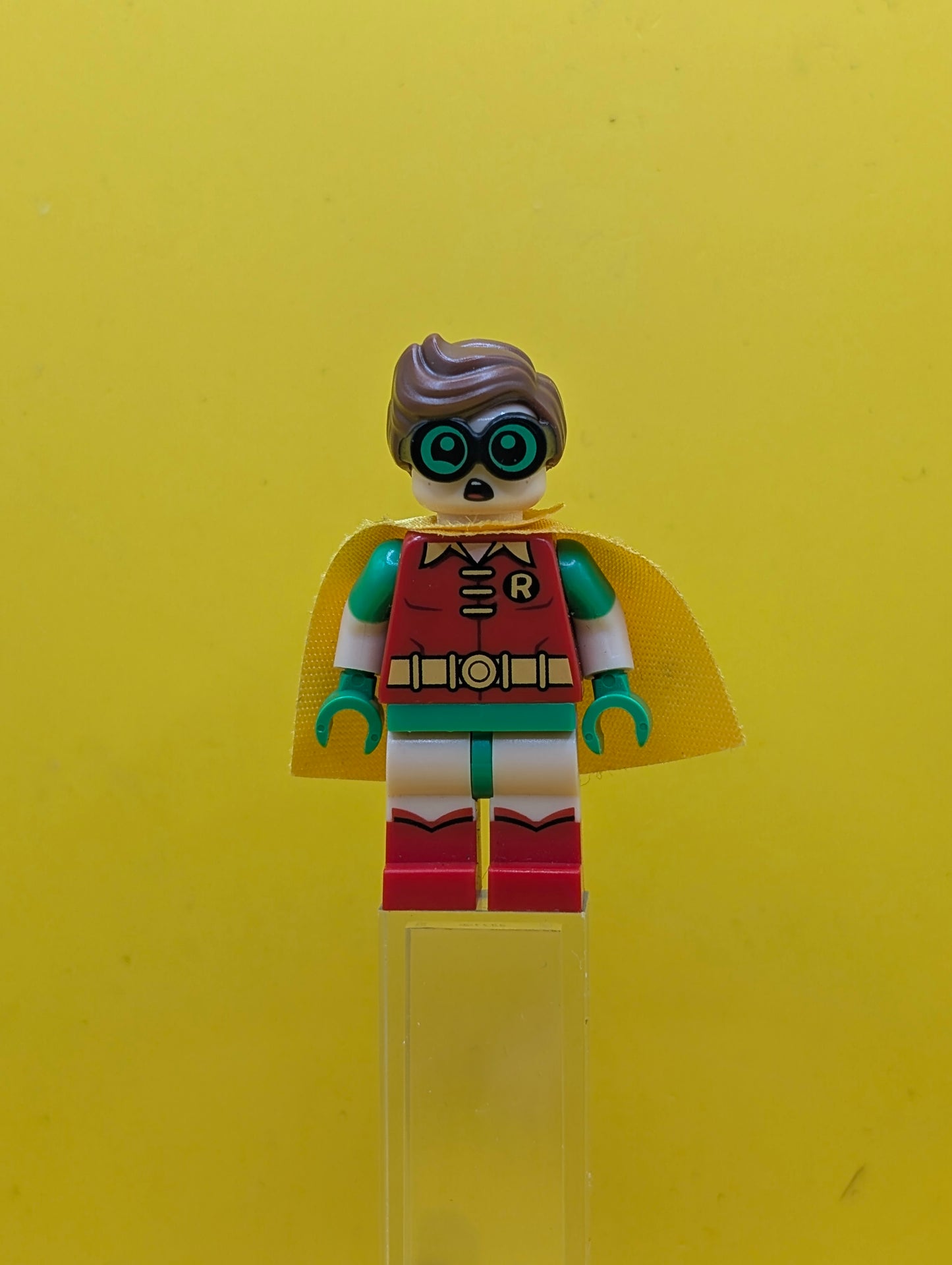 Robin sh0315 Green Glasses, Smile / Scared Pattern DC Lego Minifigure