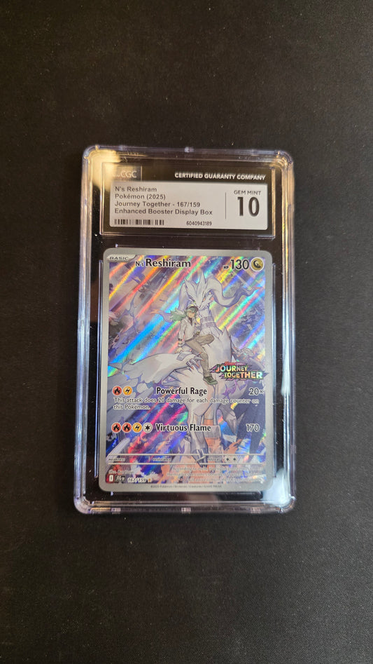 #167/159 N's Reshiram (Stamped) CGC 10- Journey Together