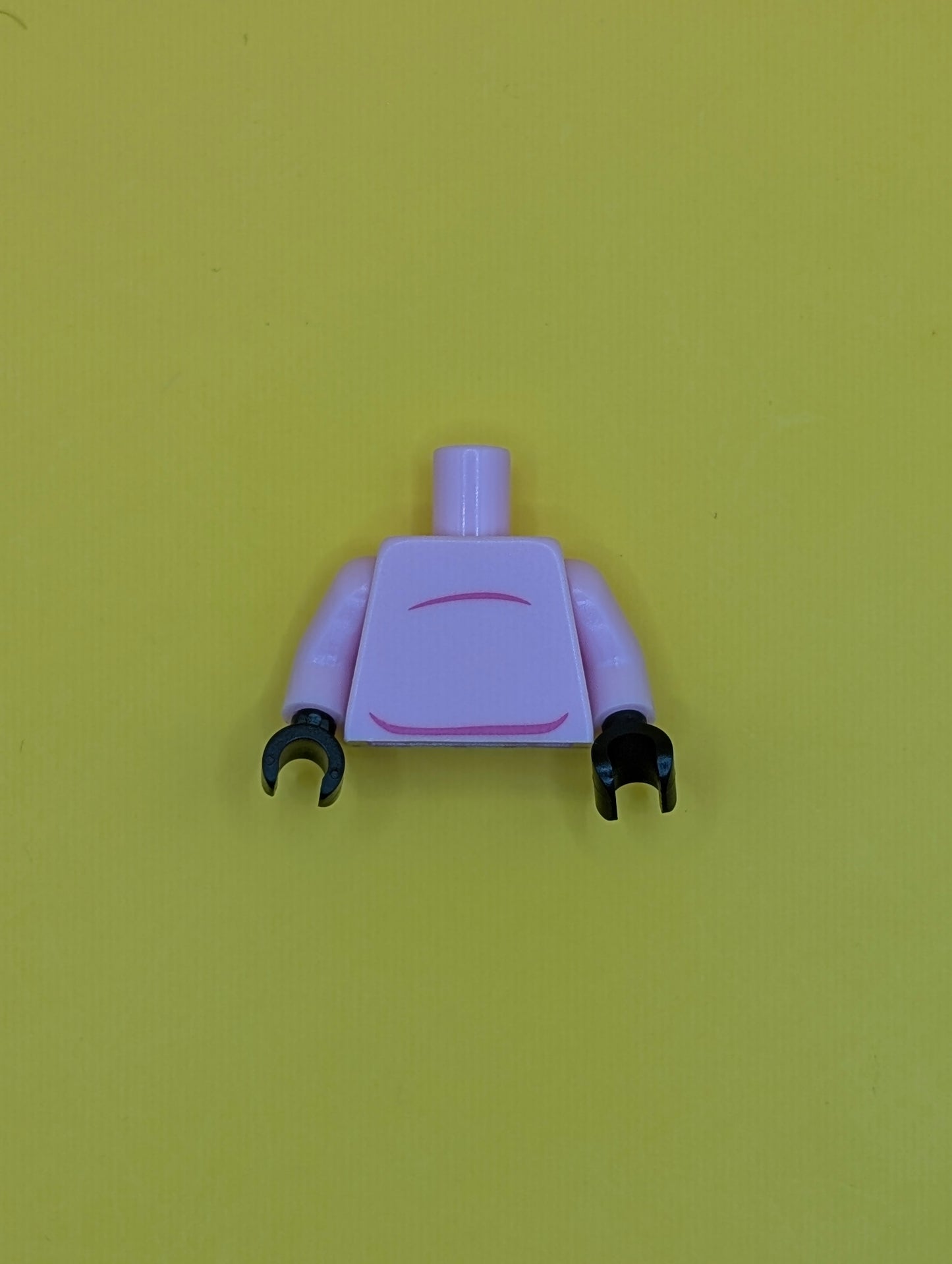 Torso Stomach and Pig Tail on Reverse Pattern / Bright Pink Arms / Black Hands 973pb1787c01 Lego
