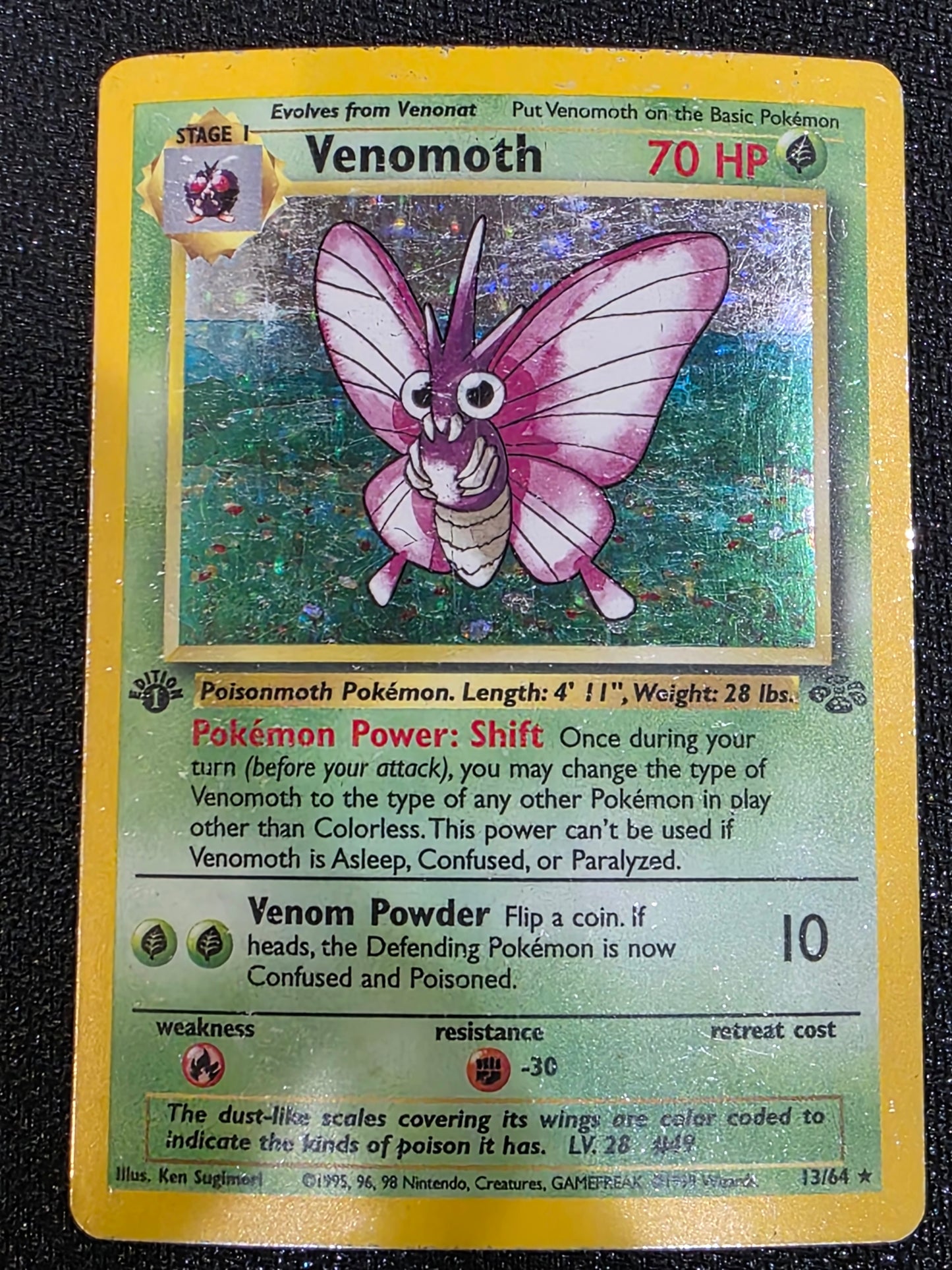 #13/64 Venomoth (1st ed) Jungle HP