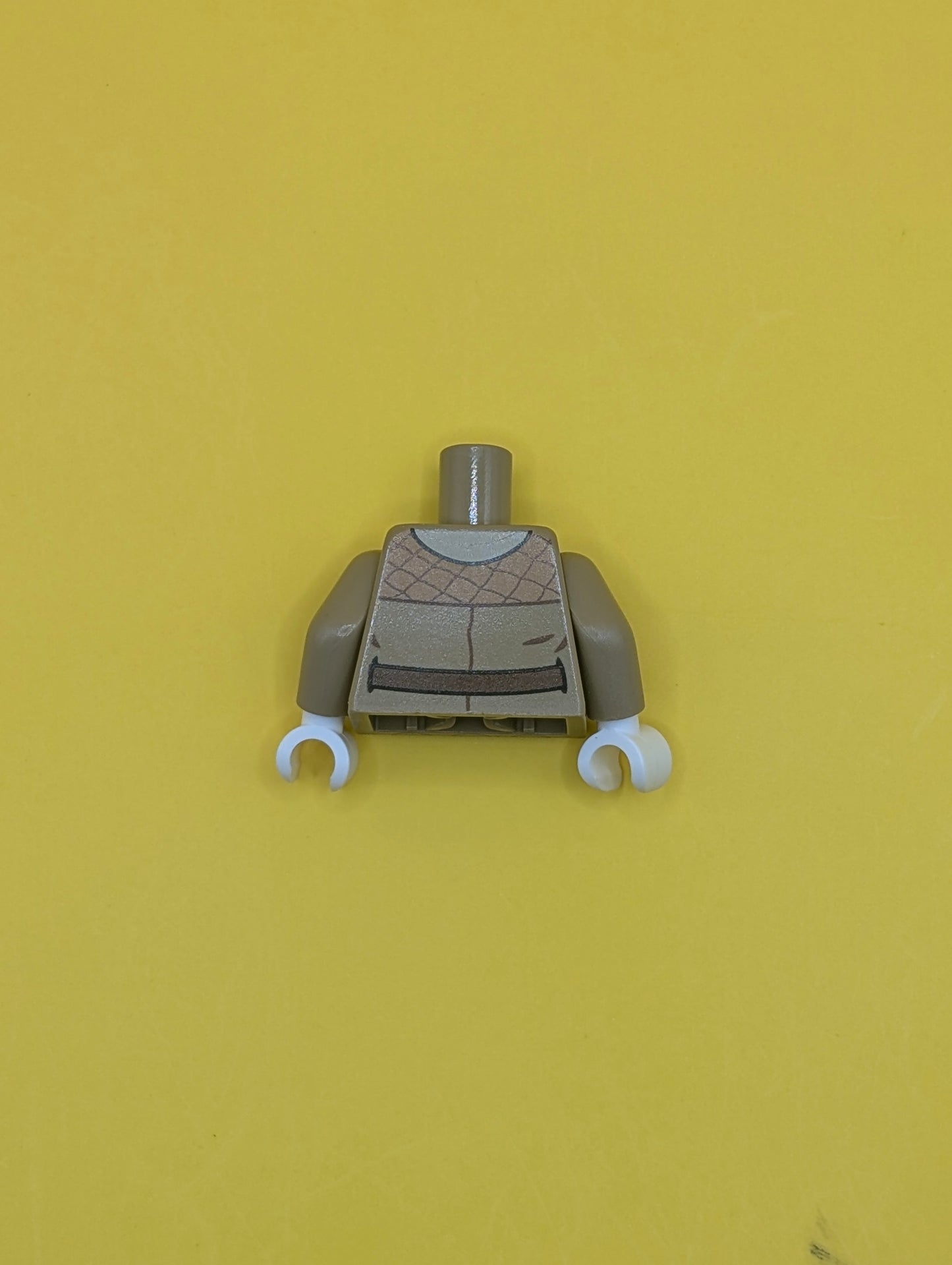 Torso SW Hoth Rebel Jacket with Pockets and Brown Belt Pattern / Dark Tan Arms / White Hands 973pb1315c01 Lego