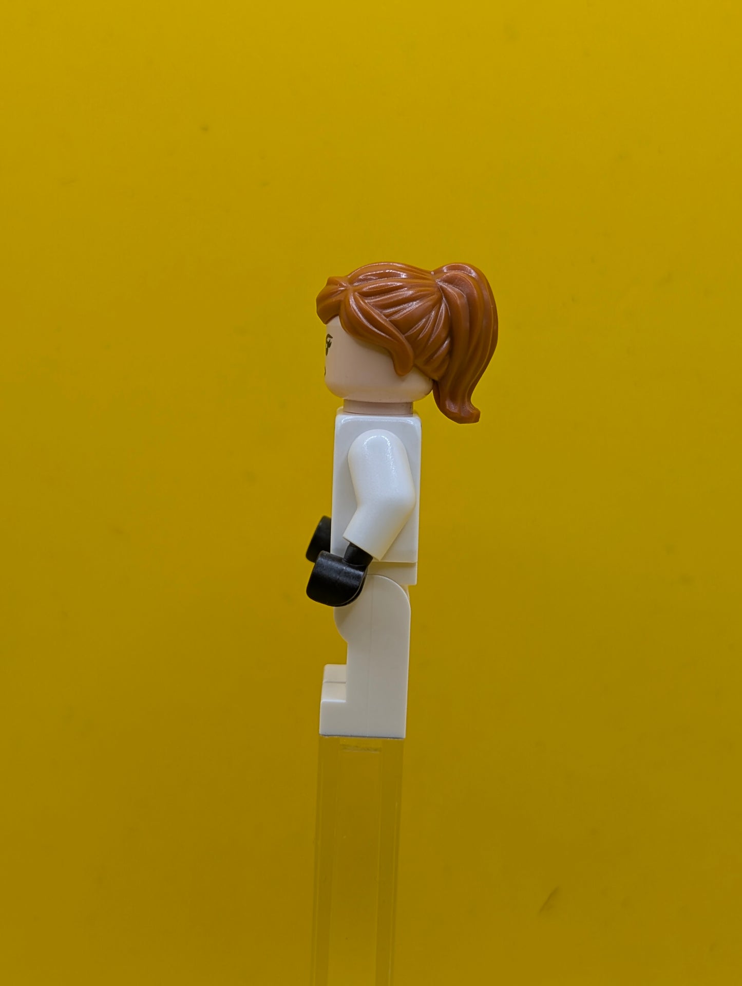 Black Widow sh0571 White Jumpsuit, Dark Orange Ponytail Marvel Lego Minifigure