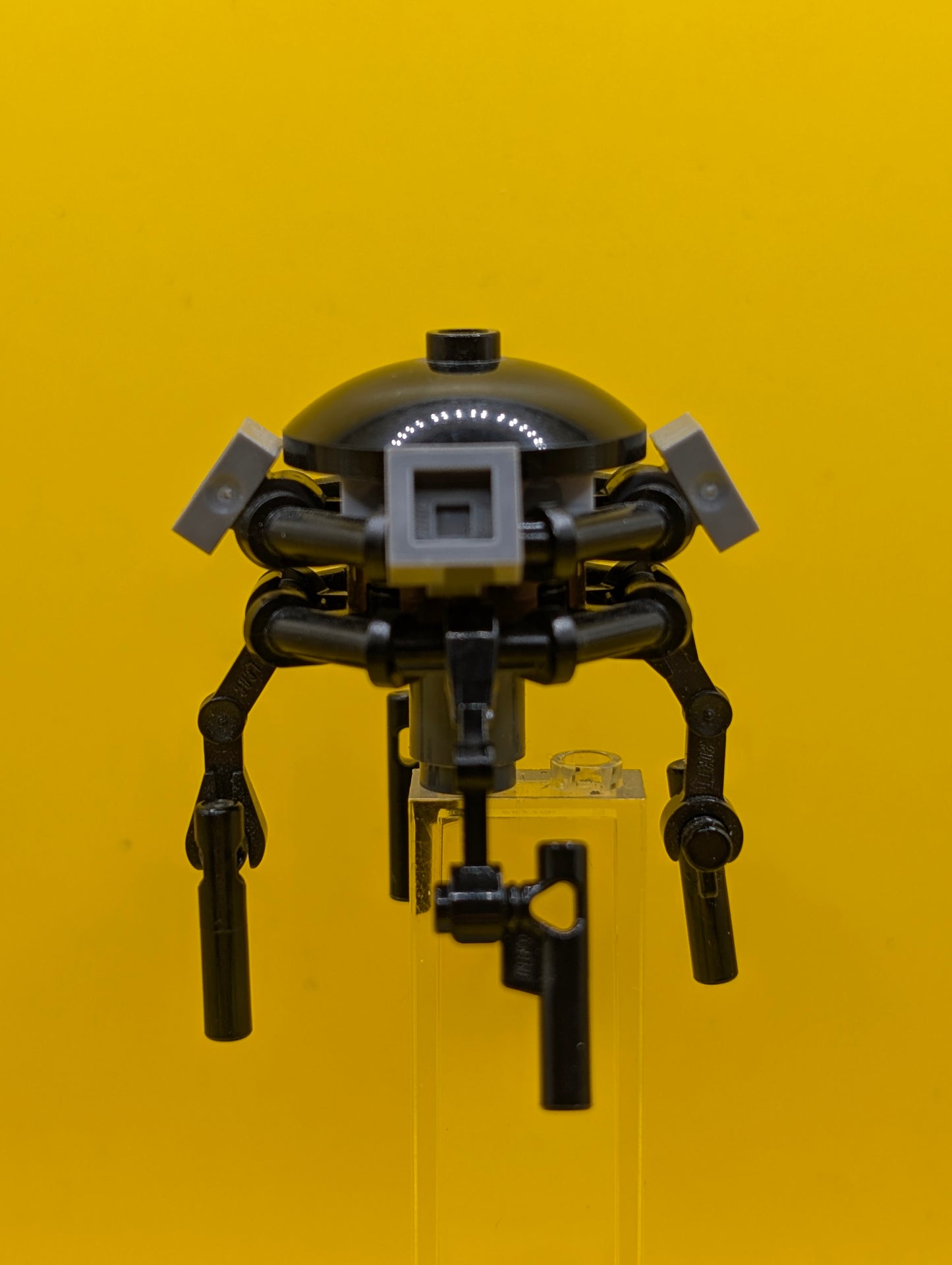 Imperial Probe Droid sw0712 Dark Bluish Gray Sensors, Reddish Brown Round Plate Inside Star Wars Lego Minifigure