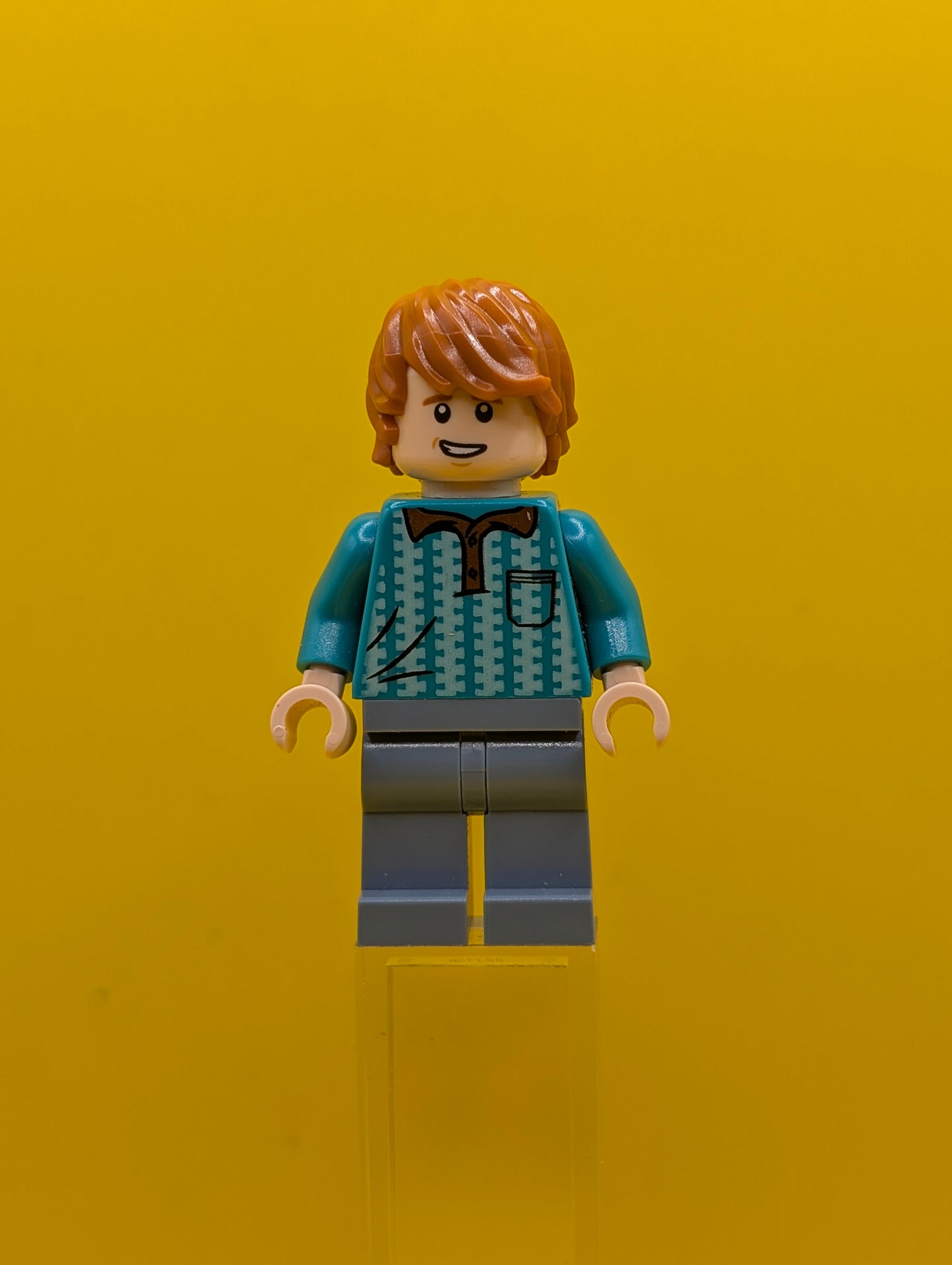 Ron Weasley hp231 Dark Turquoise Polo Shirt Harry Potter Lego Minifigure