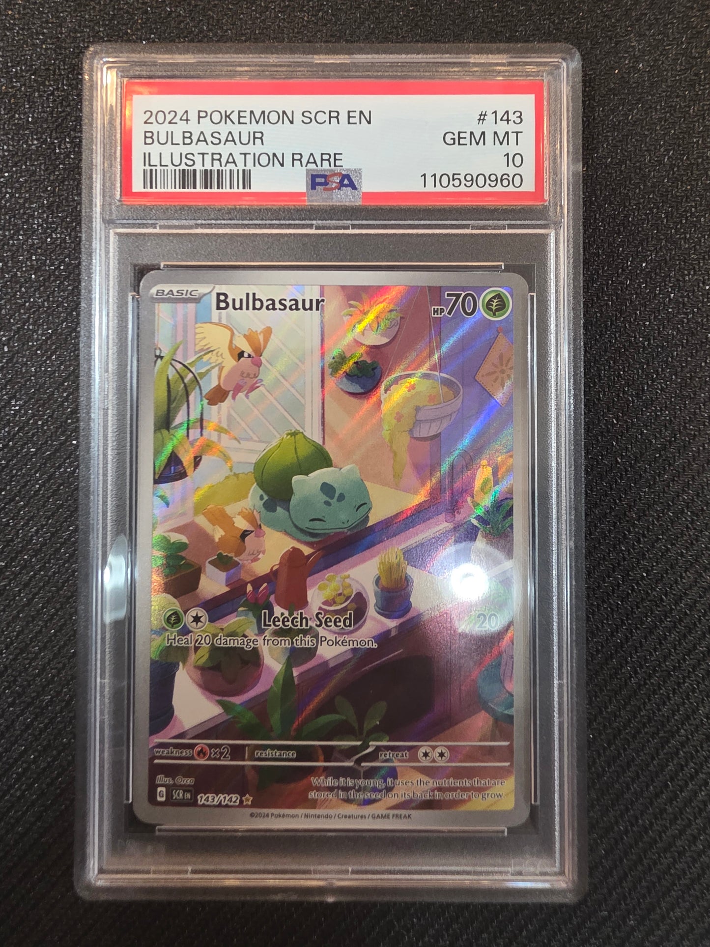 #143/142* Bulbasaur Stellar Crown PSA 10