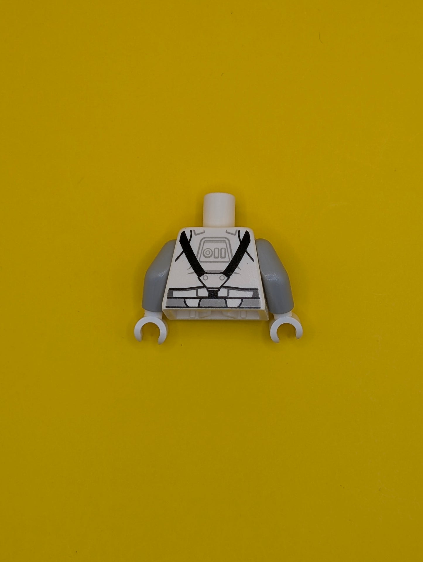 Torso SW Clone Pilot with Sand Blue Hoses, Light Bluish Gray Belt, Black Straps Pattern / Light Bluish Gray Arms / White Hands 973pb1540c01 Lego