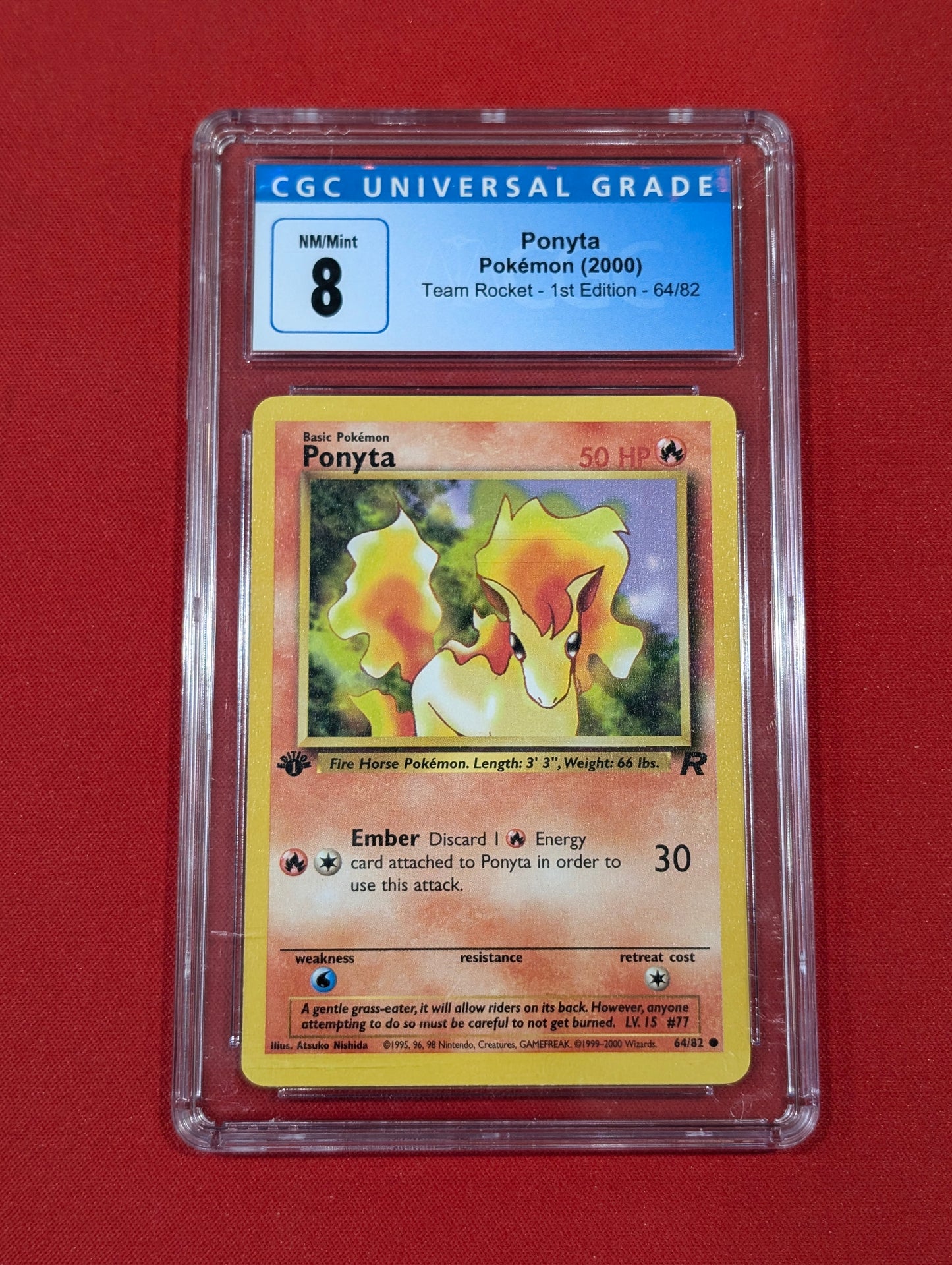 Ponyta 1st Edition #64 CGC 8