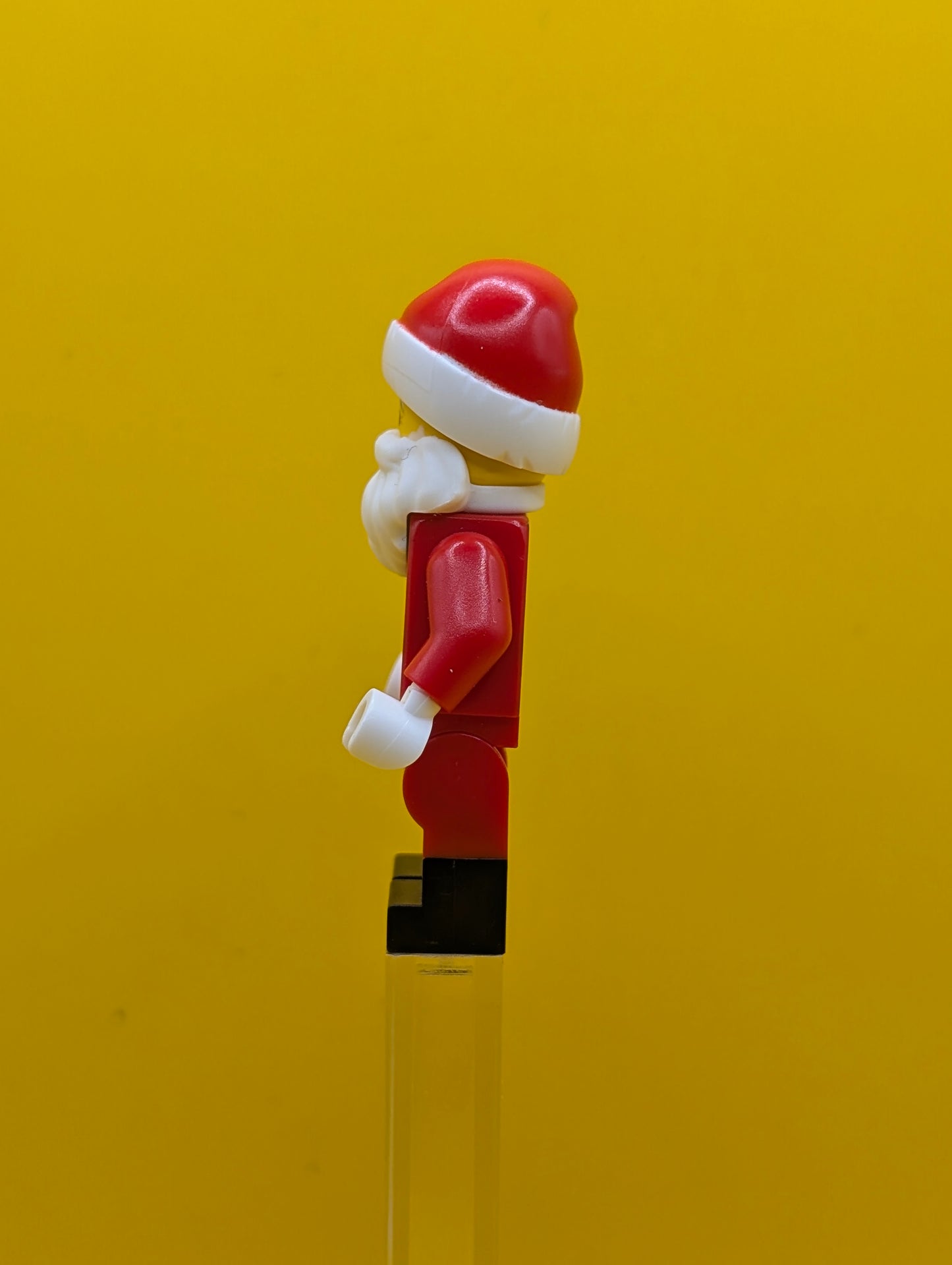 Santa hol368 Fur Lined Jacket with 2 Wrinkles on Back, Red Legs with Black Boots, Santa Hat with Printed Red Top Holiday Lego Minifigure