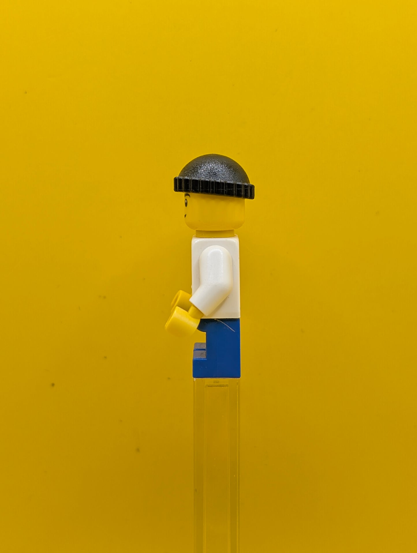 Child cty0438 Boy, White Hoodie with Medium Blue Pocket, Blue Short Legs, Black Knit Cap City Lego Minifigure