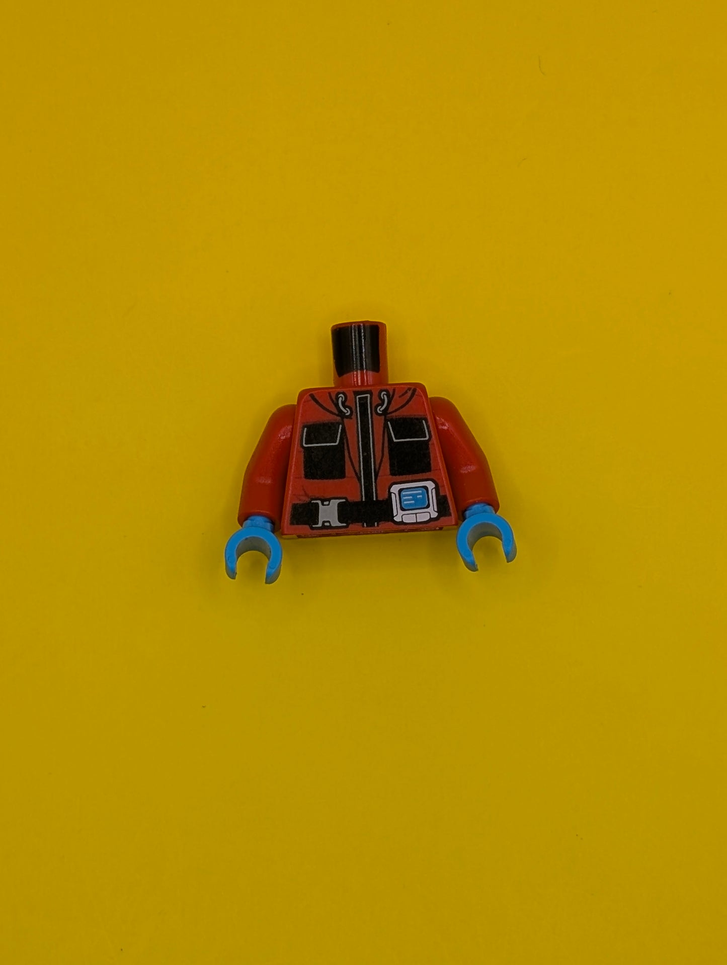 Torso Jacket with Monitor Device and Black Pockets Pattern / Red Arms / Dark Azure Hands 973pb3152c01 Lego