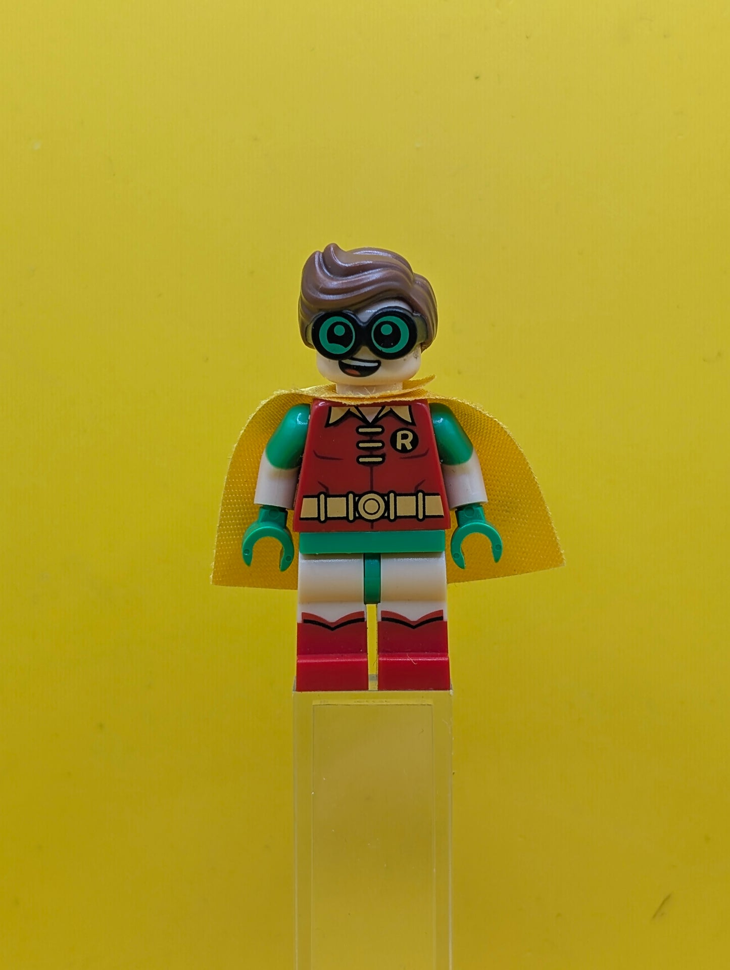 Robin sh0315 Green Glasses, Smile / Scared Pattern DC Lego Minifigure