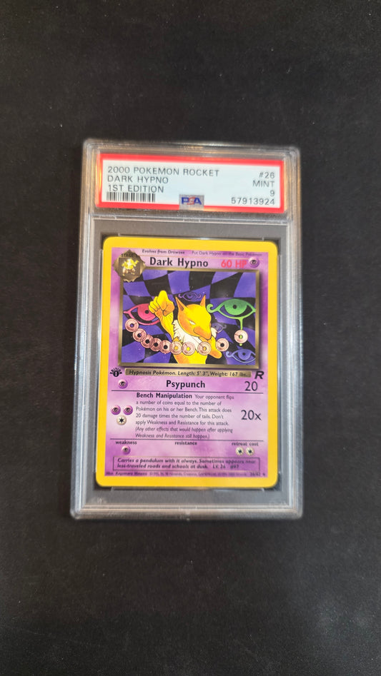 #26/82 Dark Hypno (1st Edition) PSA 9 -Team Rocket