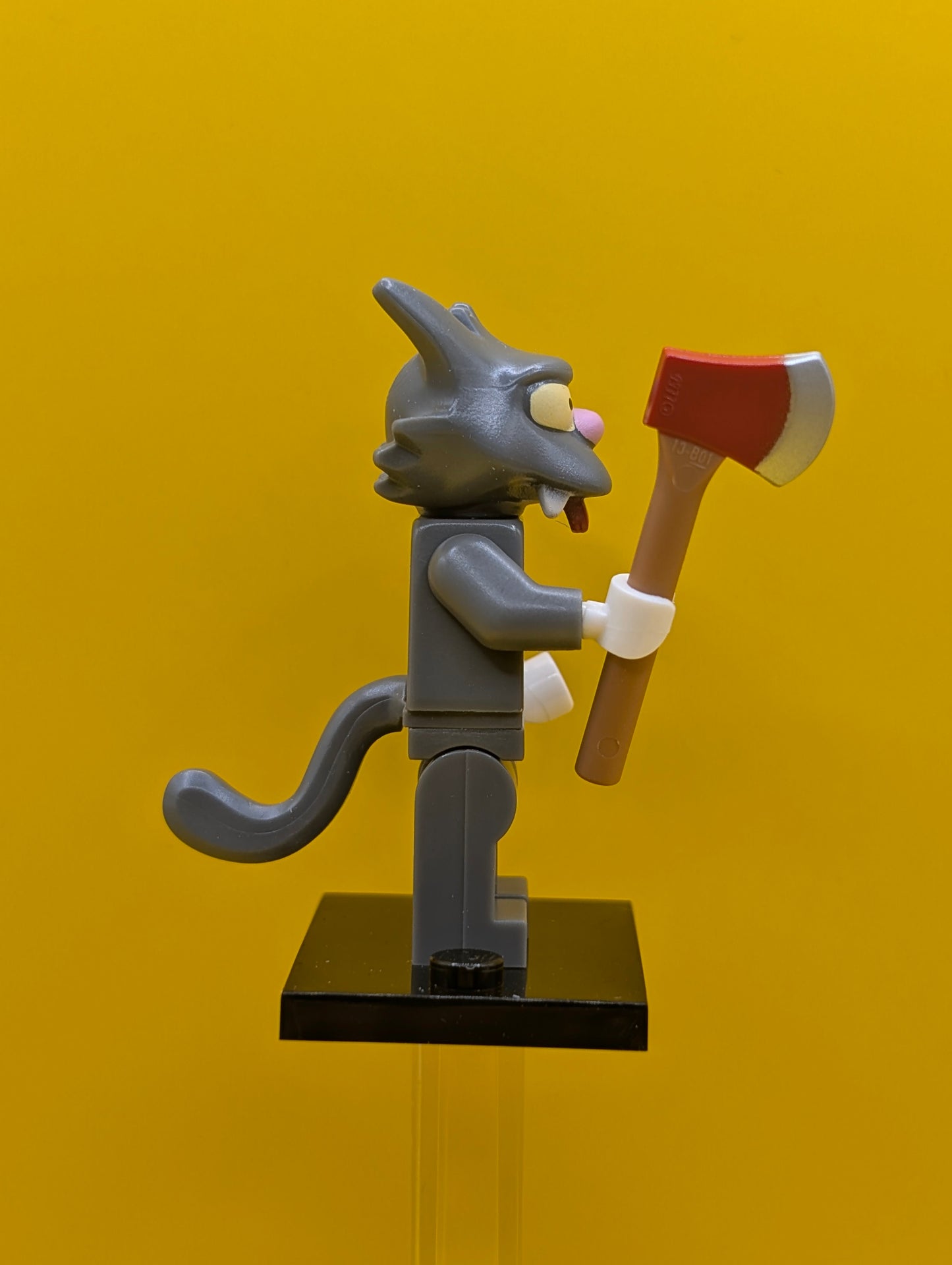 Scratchy colsim-14 The Simpsons, Series 1 (Complete Set with Stand and Accessories) Lego Minifigure