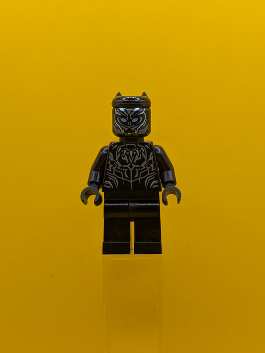 Black Panther sh0478 Metallic Light Blue Highlights Marvel Lego Minifigure
